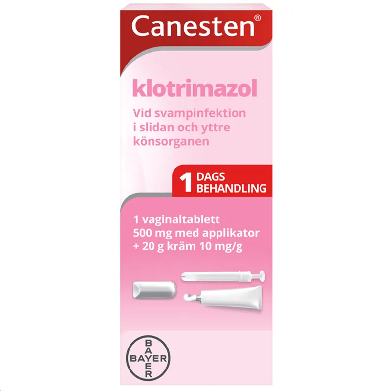 Canesten vaginaltablett och kräm 500 mg+1% 1 st från Canesten – köp hos Apotek Hjärtat