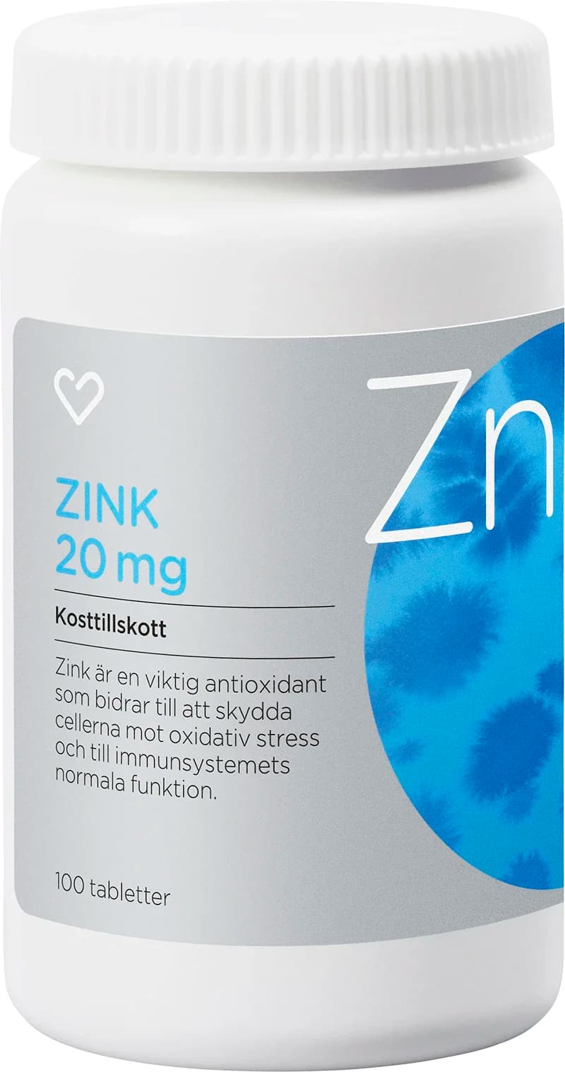 Hjärtats Zink Tablett 100 st från Hjärtats – köp hos Apotek Hjärtat