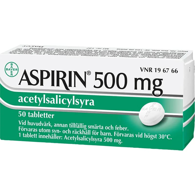Aspirin tablett 500 mg 50 st från Aspirin – köp hos Apotek Hjärtat