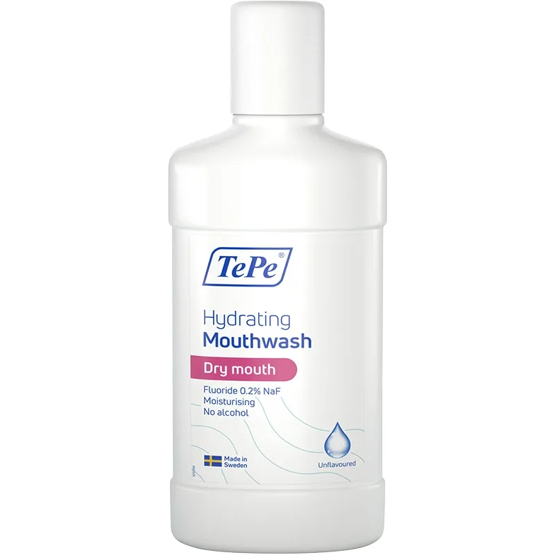 TePe Hydrating Mouth Wash Dry Mouth Unflavoured 500 ml från TePe – köp hos Apotek Hjärtat
