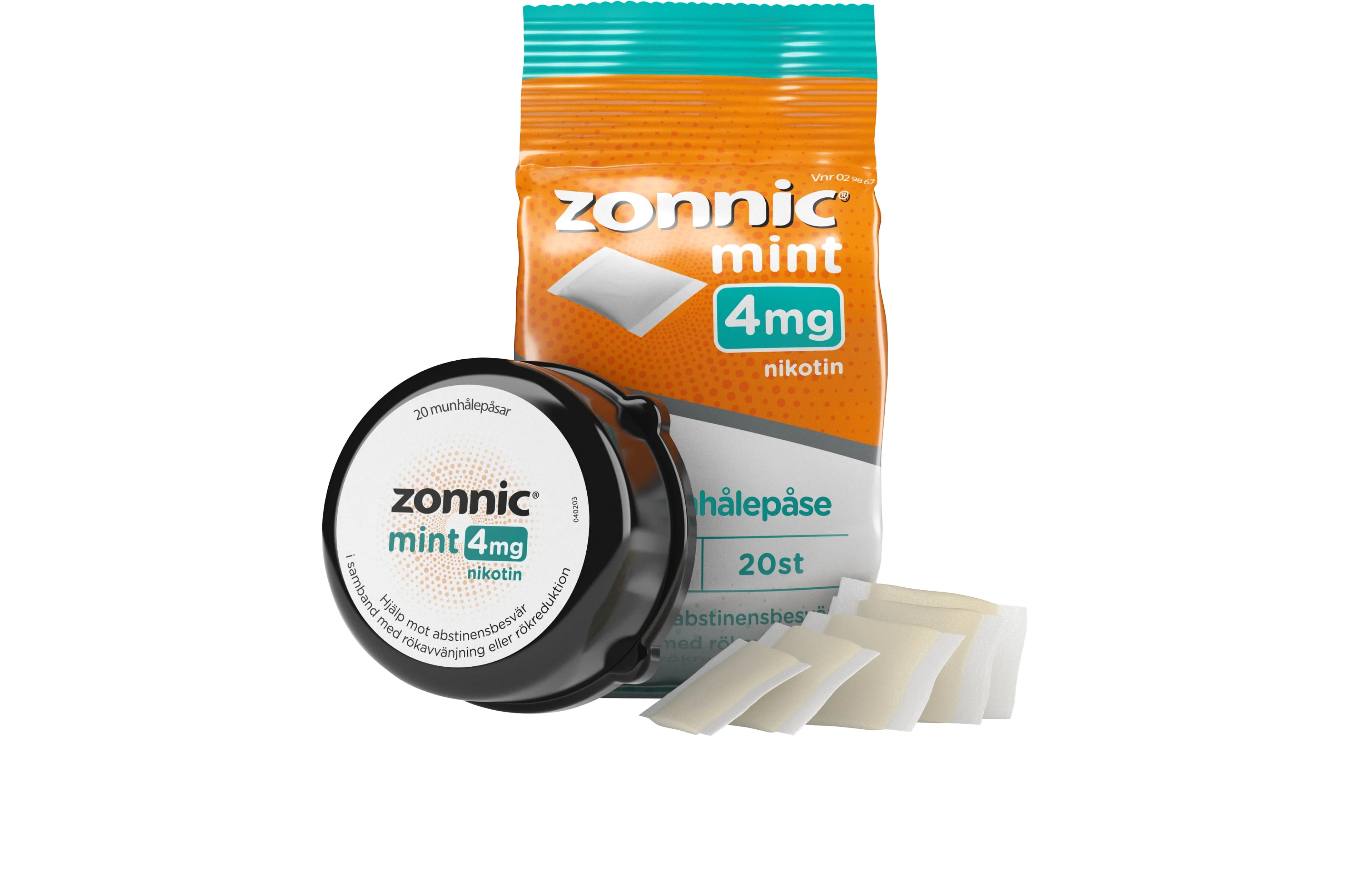 Zonnic Mint munhålepåse 4 mg 20 portionspåsar från Zonnic – köp hos Apotek Hjärtat