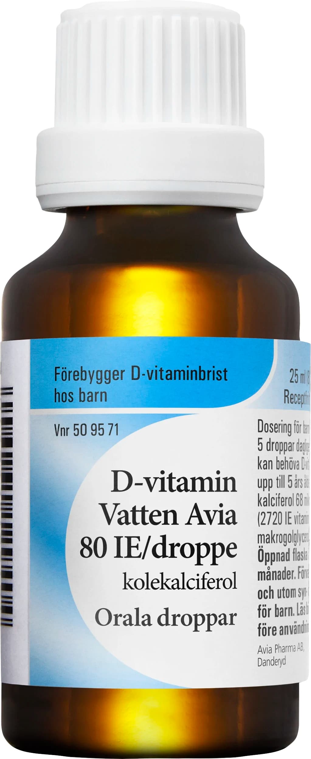 Avia D-vitamin Vatten Orala Droppar 80IE/droppe 25 ml från Avia – köp hos Apotek Hjärtat