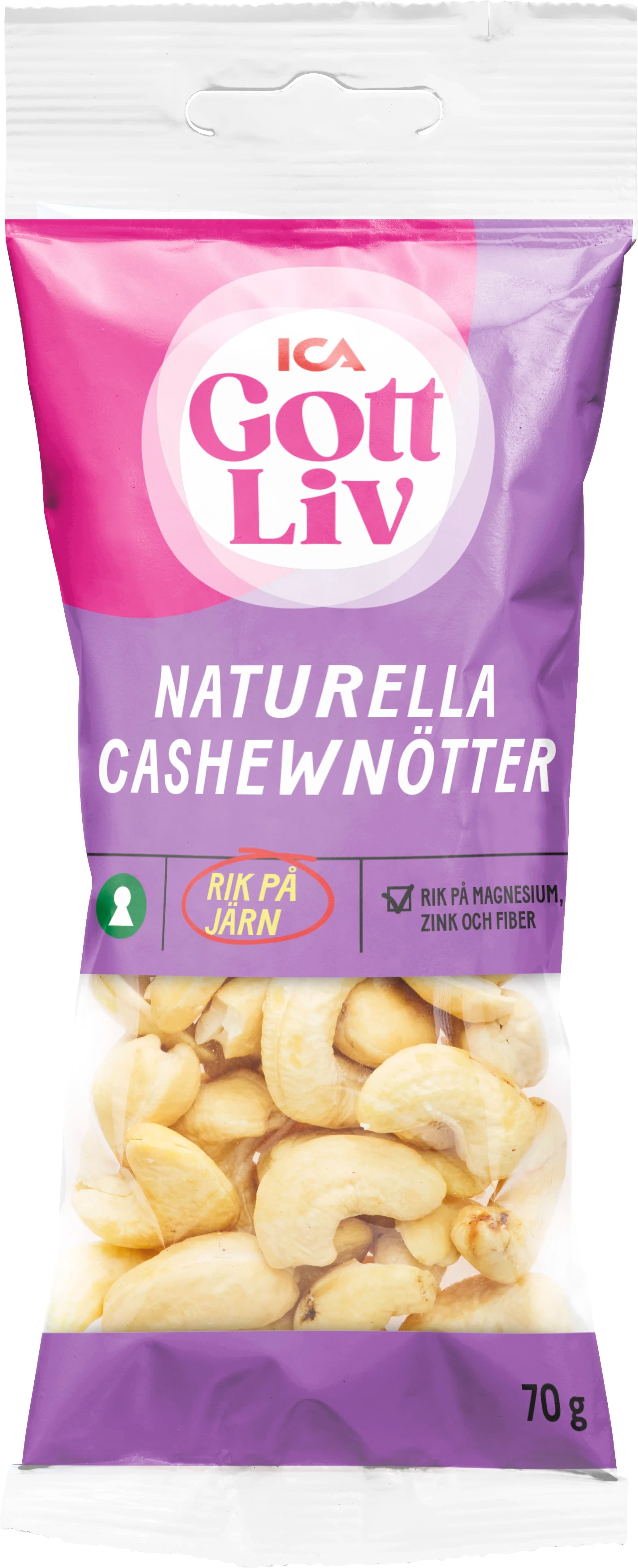 ICA Gott Liv Naturell Cashew 70 g från ICA Gott Liv – köp hos Apotek Hjärtat