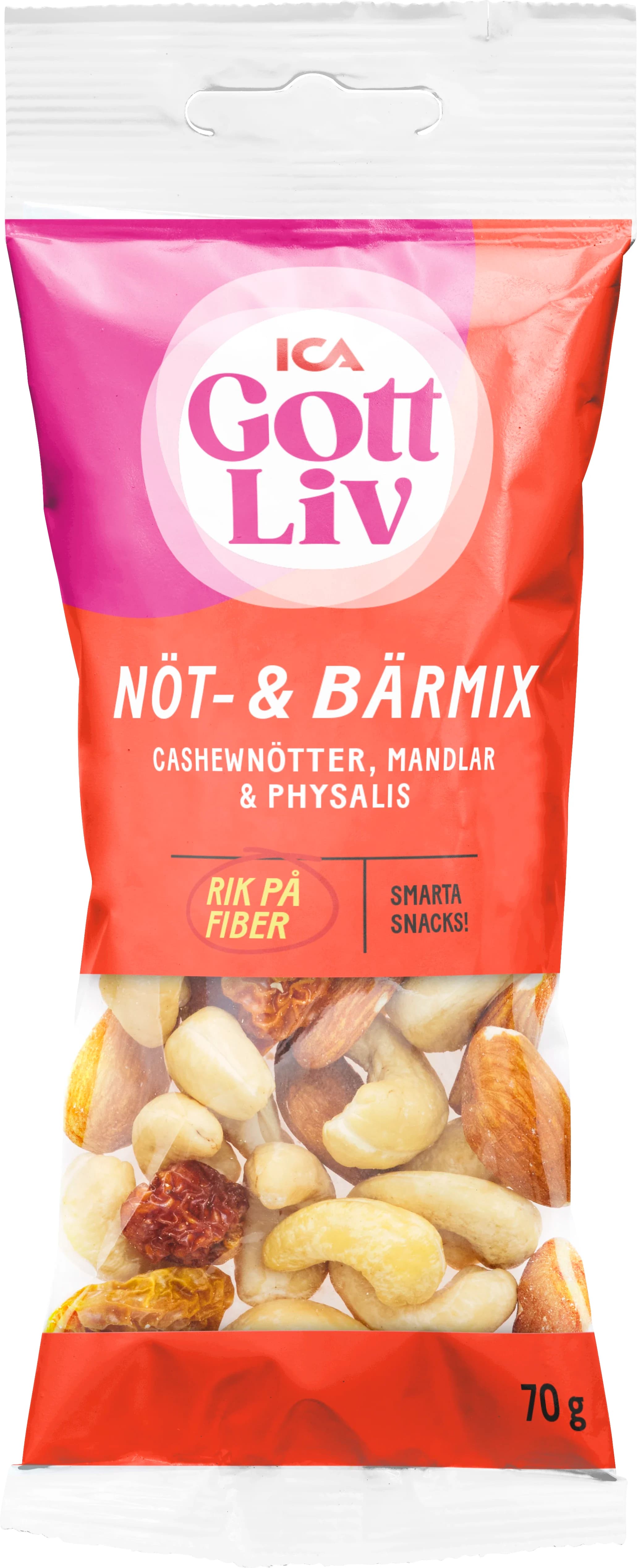 ICA Gott Liv Nöt & Bärmix 70 g från ICA Gott Liv – köp hos Apotek Hjärtat