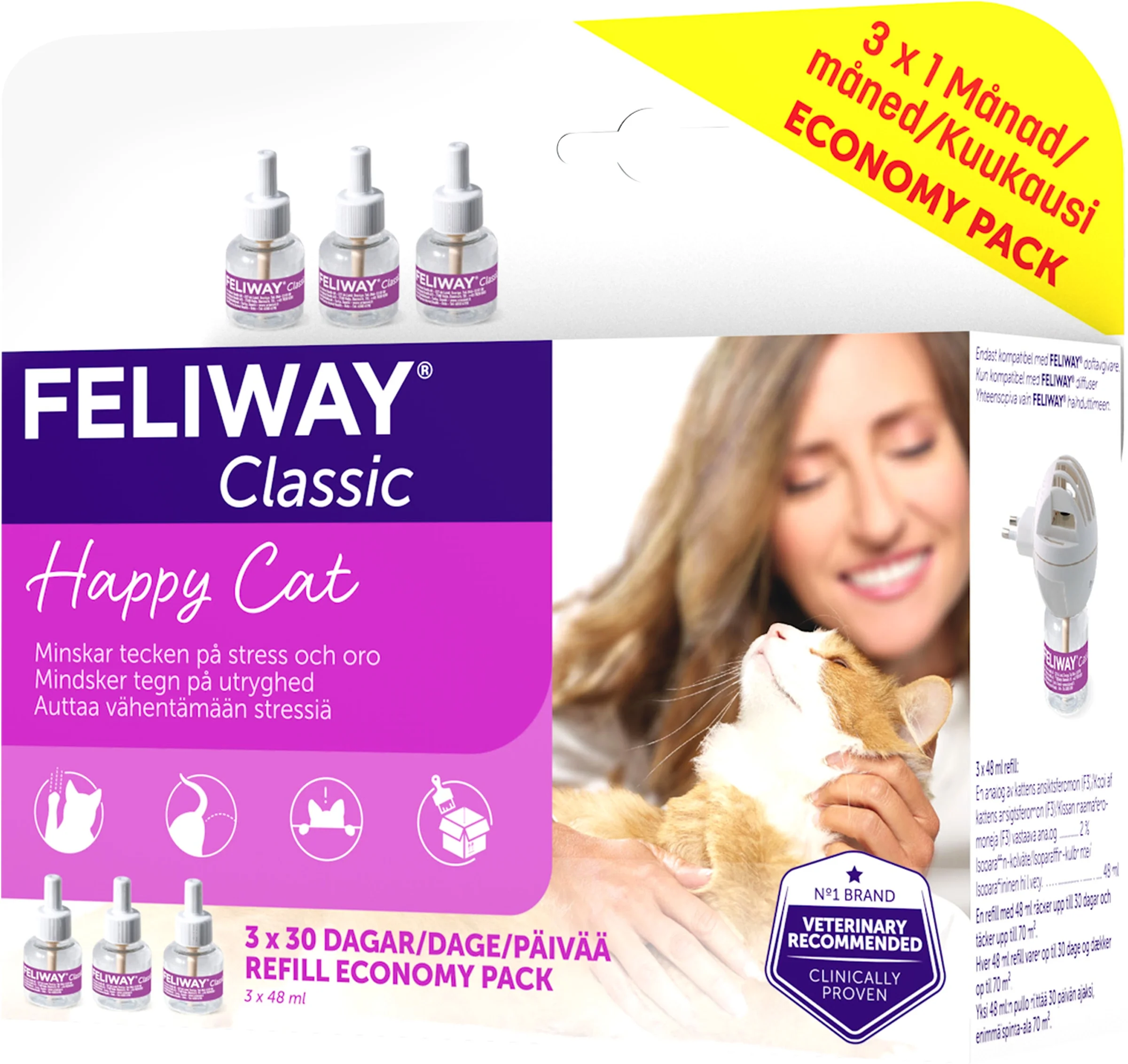 Feliway Classic 3 x Refill 48 ml från FELIWAY – köp hos Apotek Hjärtat