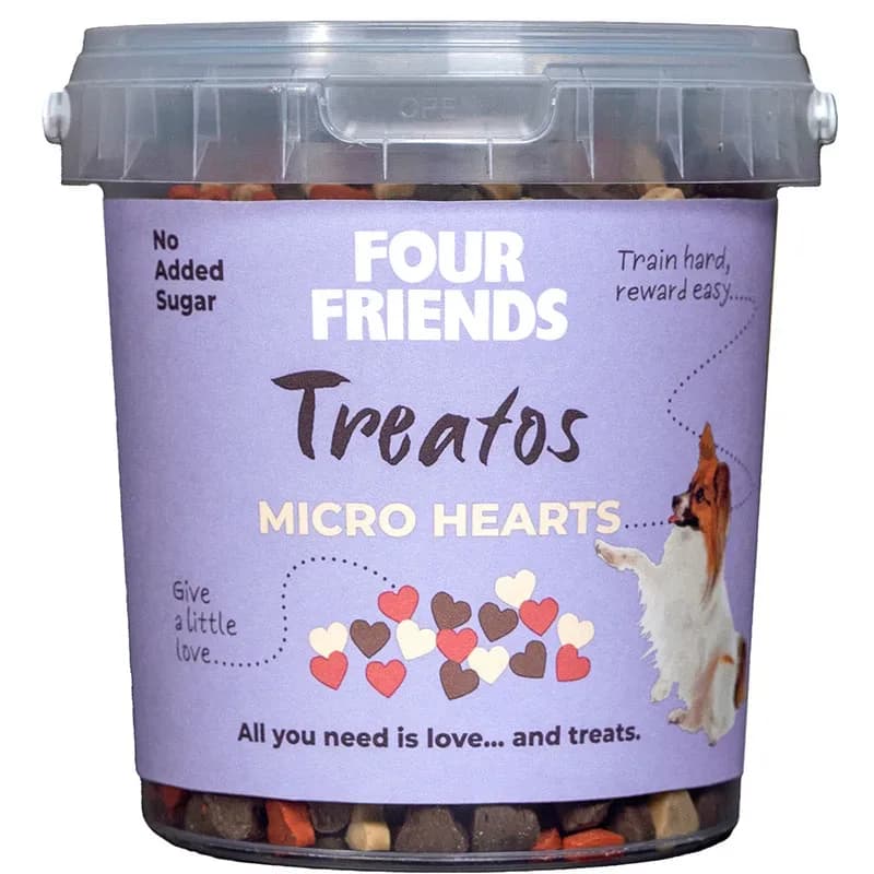 FourFriends Dog Treatos Micro Hearts 500 g från FourFriends – köp hos Apotek Hjärtat