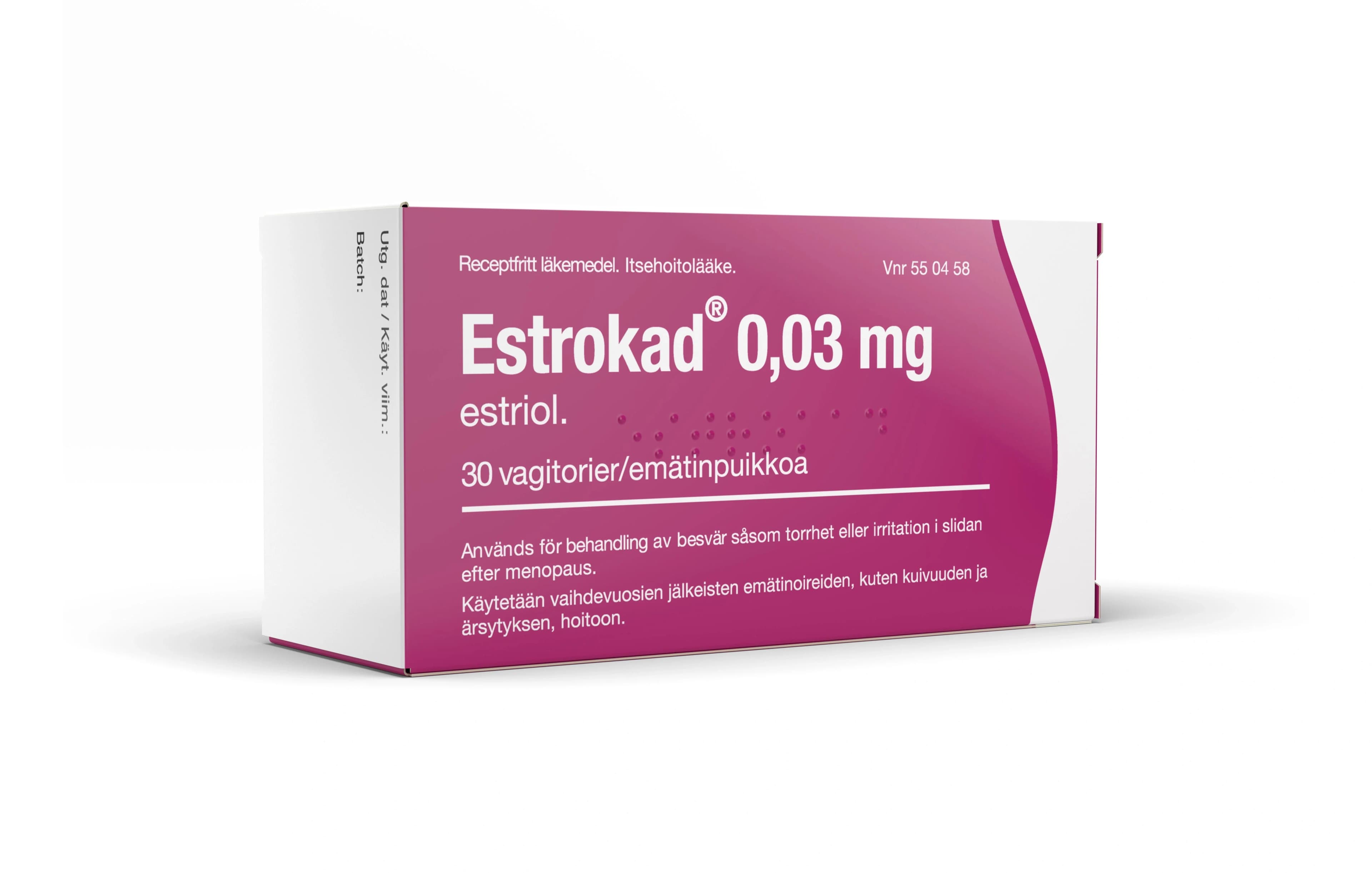 Estrokad vagitorium 0,03 mg 30 st från Estrokad – köp hos Apotek Hjärtat