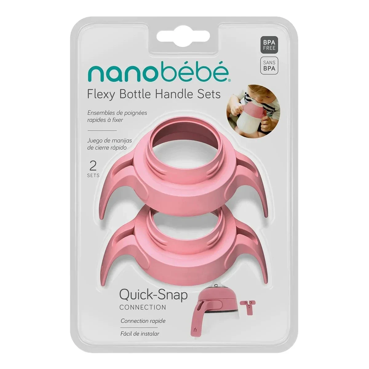 Nanobébé Handtag Flexy flaska 2-pack Rosa från Nanobébé – köp hos Apotek Hjärtat