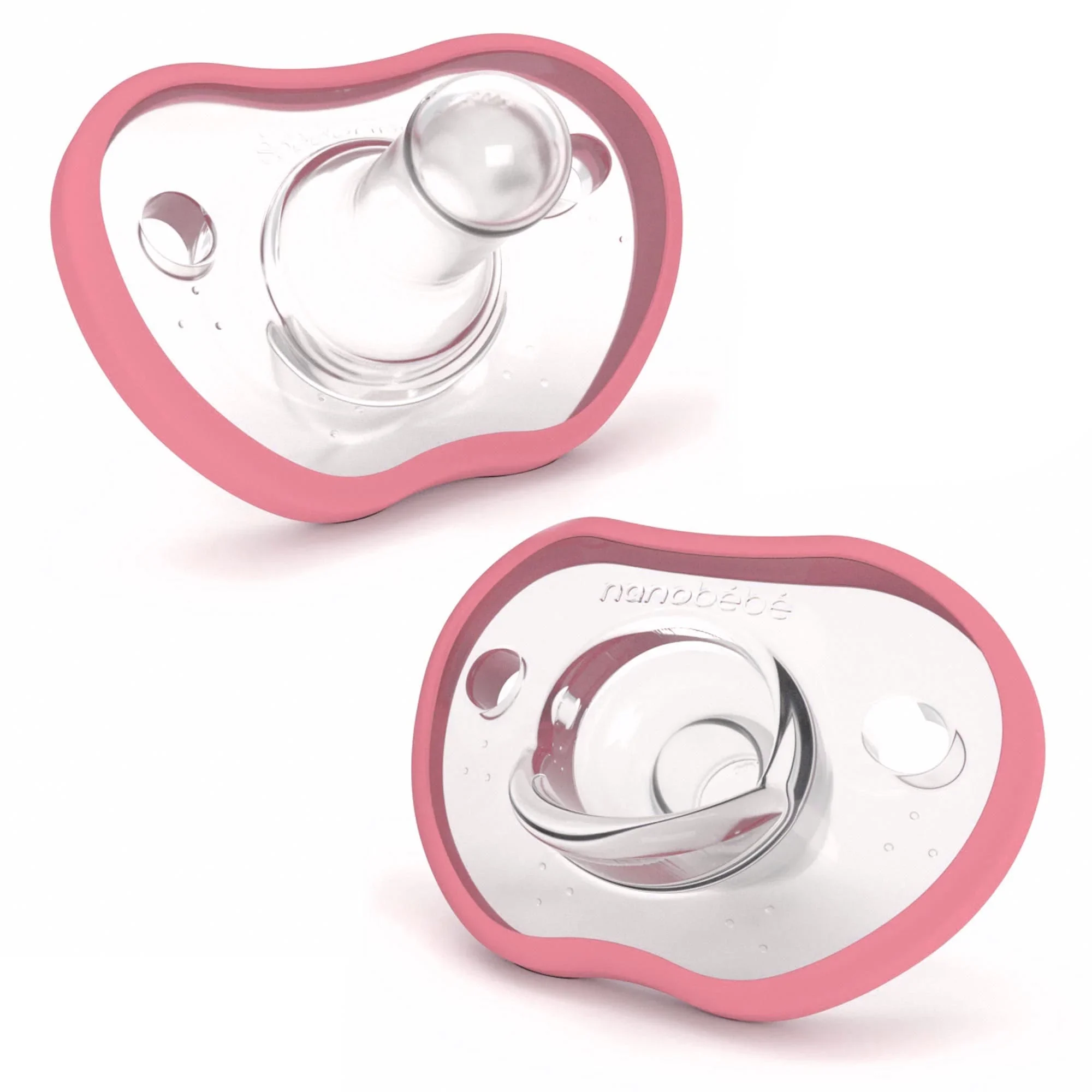 Nanobébé Flexy Napp Silikon 0-3 mån 2-pack Rosa från Nanobébé – köp hos Apotek Hjärtat