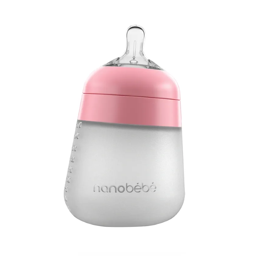 Nanobébé Flexy silikonflaska Anti-kolik 270 ml Rosa från Nanobébé – köp hos Apotek Hjärtat
