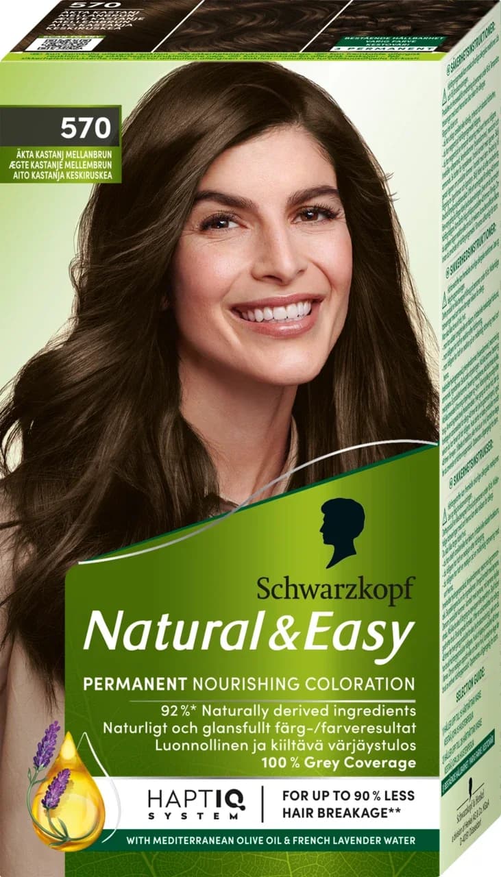 Schwarzkopf Natural & Easy Hårfärg 570 Mellanbrun från Schwarzkopf - köp hos Apotek Hjärtat