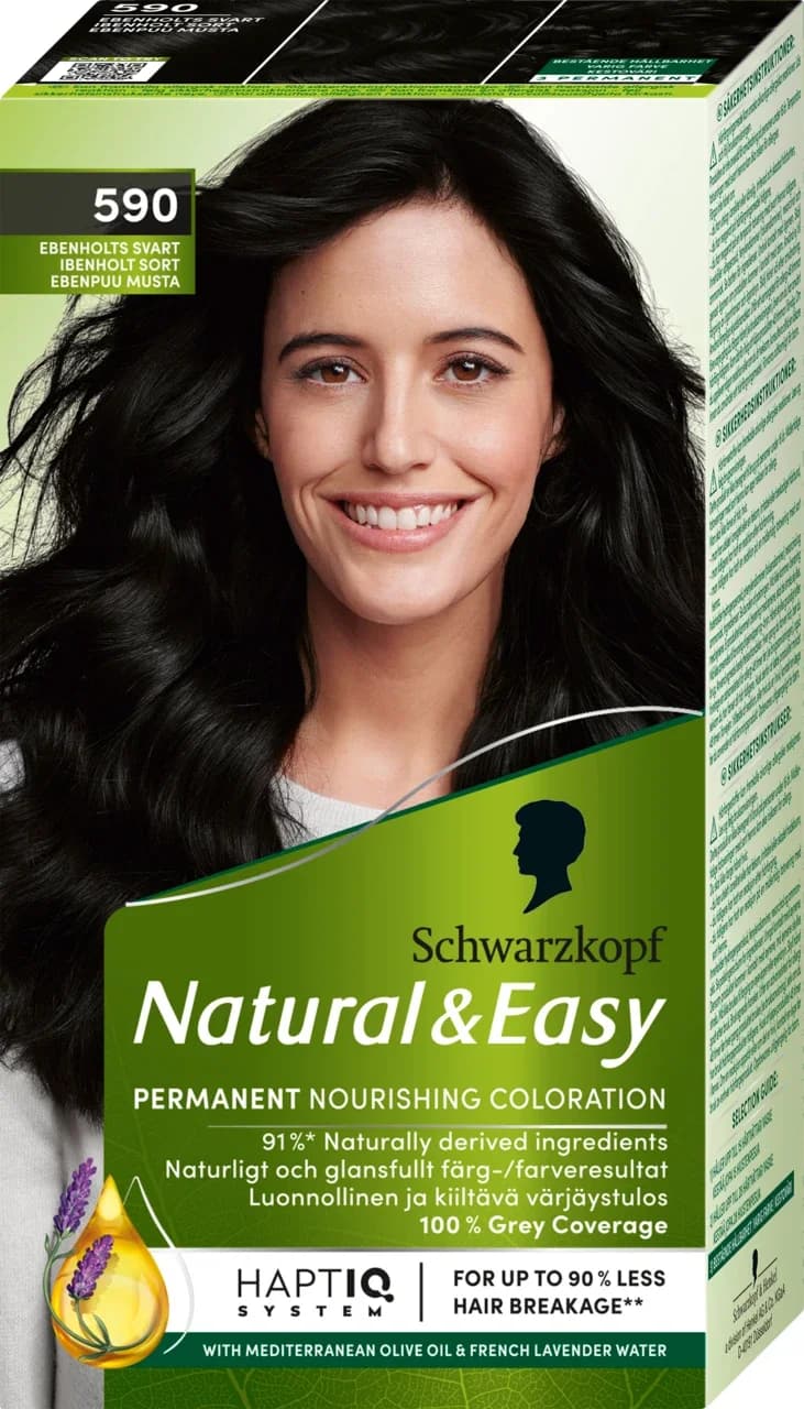 Schwarzkopf Natural & Easy Hårfärg 590 Ebenholt Svart från Schwarzkopf - köp hos Apotek Hjärtat