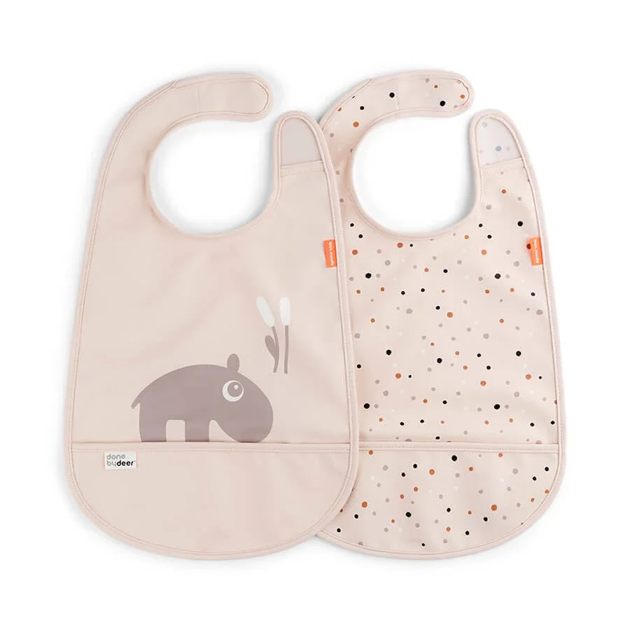 Done by Deer Bib w/velcro Ozzo Powder 2-pack från Done by Deer – köp hos Apotek Hjärtat