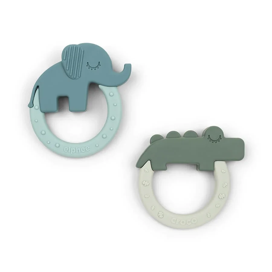 Done by Deer Teether Deer friends Green/Blue 2-pack från Done by Deer – köp hos Apotek Hjärtat