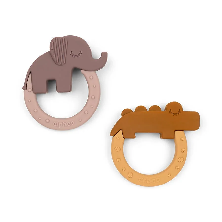 Done by Deer Teether Deer Friends Mustard/Powder 2-pack från Done by Deer – köp hos Apotek Hjärtat