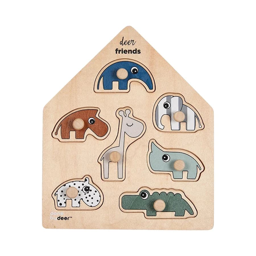 Done by Deer Peg puzzle Deer friends Colour mix från Done by Deer – köp hos Apotek Hjärtat
