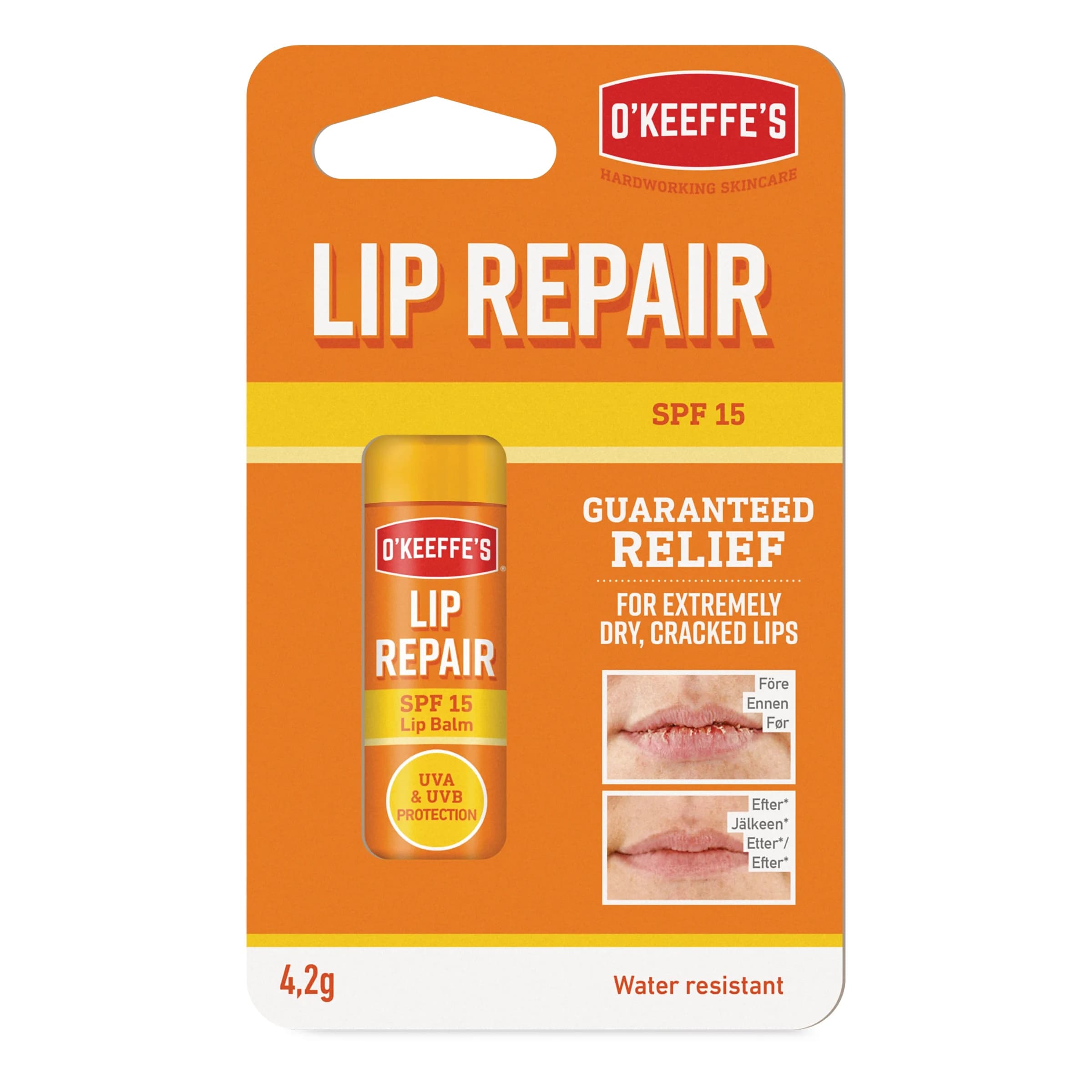 O'Keeffe's Lip Repair & Protect Läppbalsam SPF 15, 4,2 g från O'Keeffe's – köp hos Apotek Hjärtat