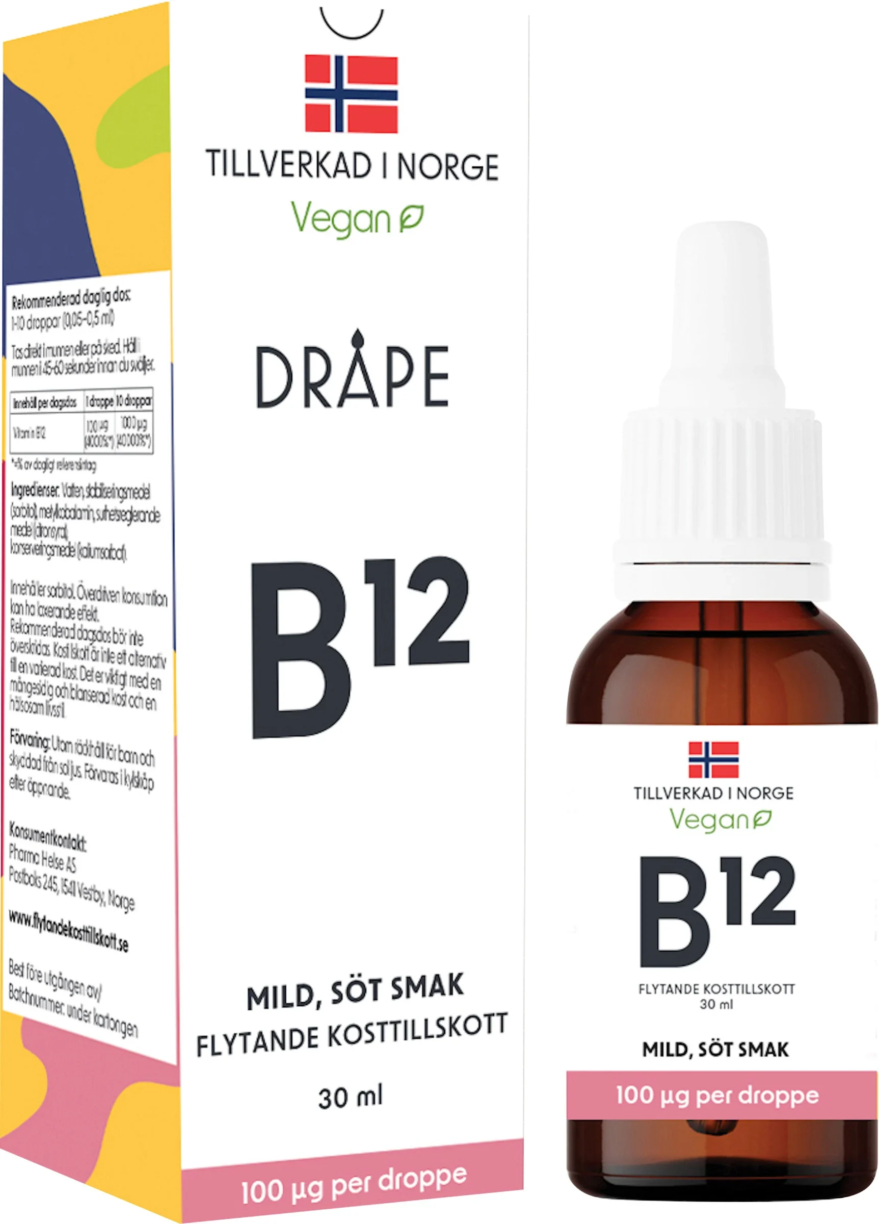 Dråpe Flytande B12 Droppar 30 ml från Dråpe – köp hos Apotek Hjärtat