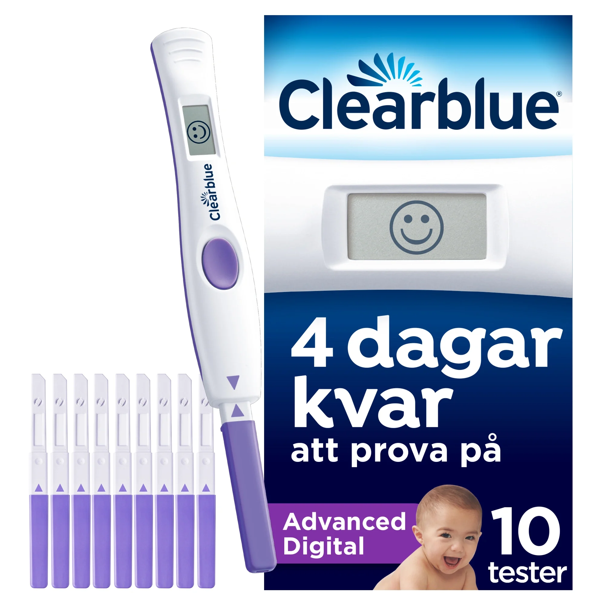 Clearblue Advanced Ägglossningstest 10 st från Clearblue – köp hos Apotek Hjärtat