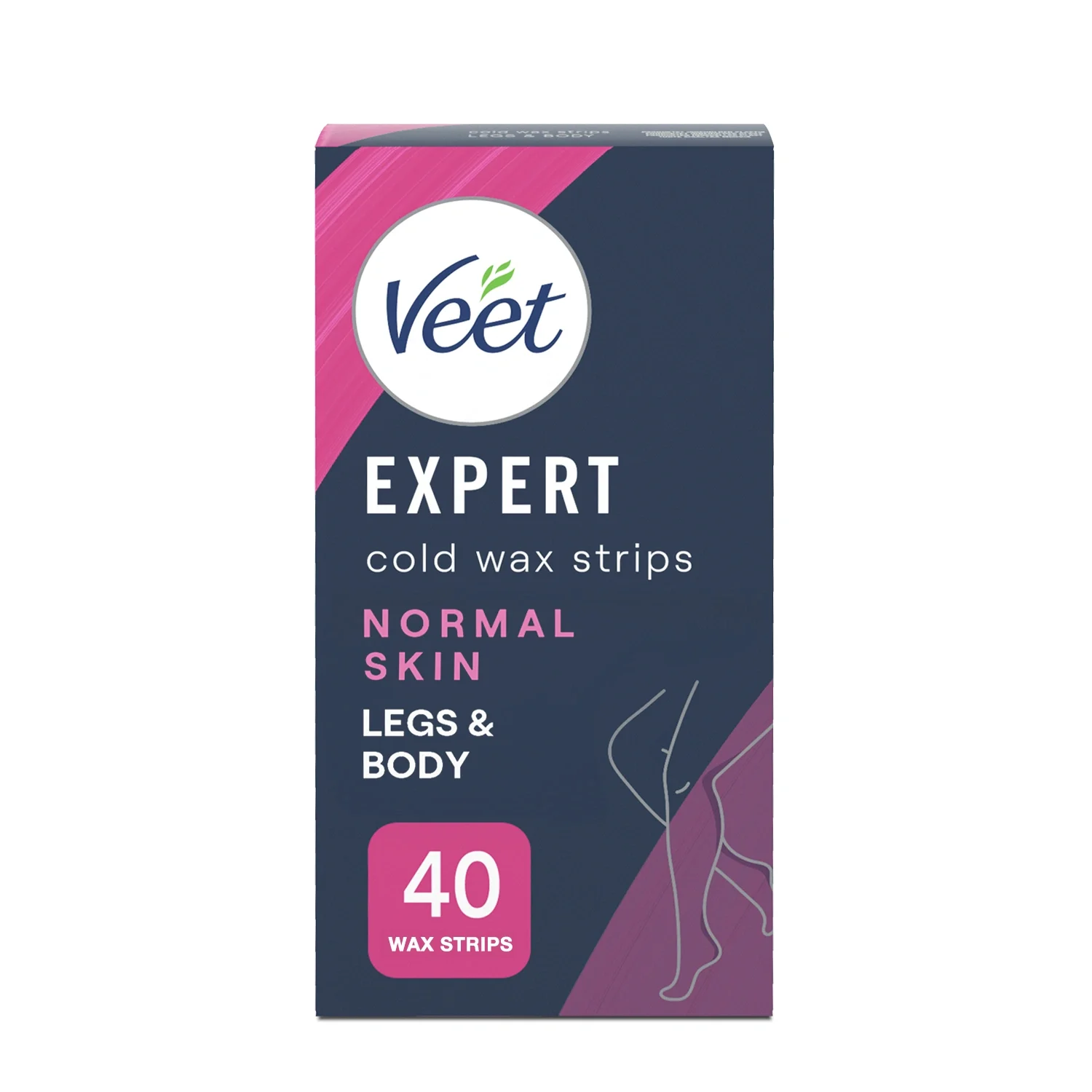 Veet Expert Cold Wax Strips Normal Skin Legs & Body 40 pcs från Veet – köp hos Apotek Hjärtat