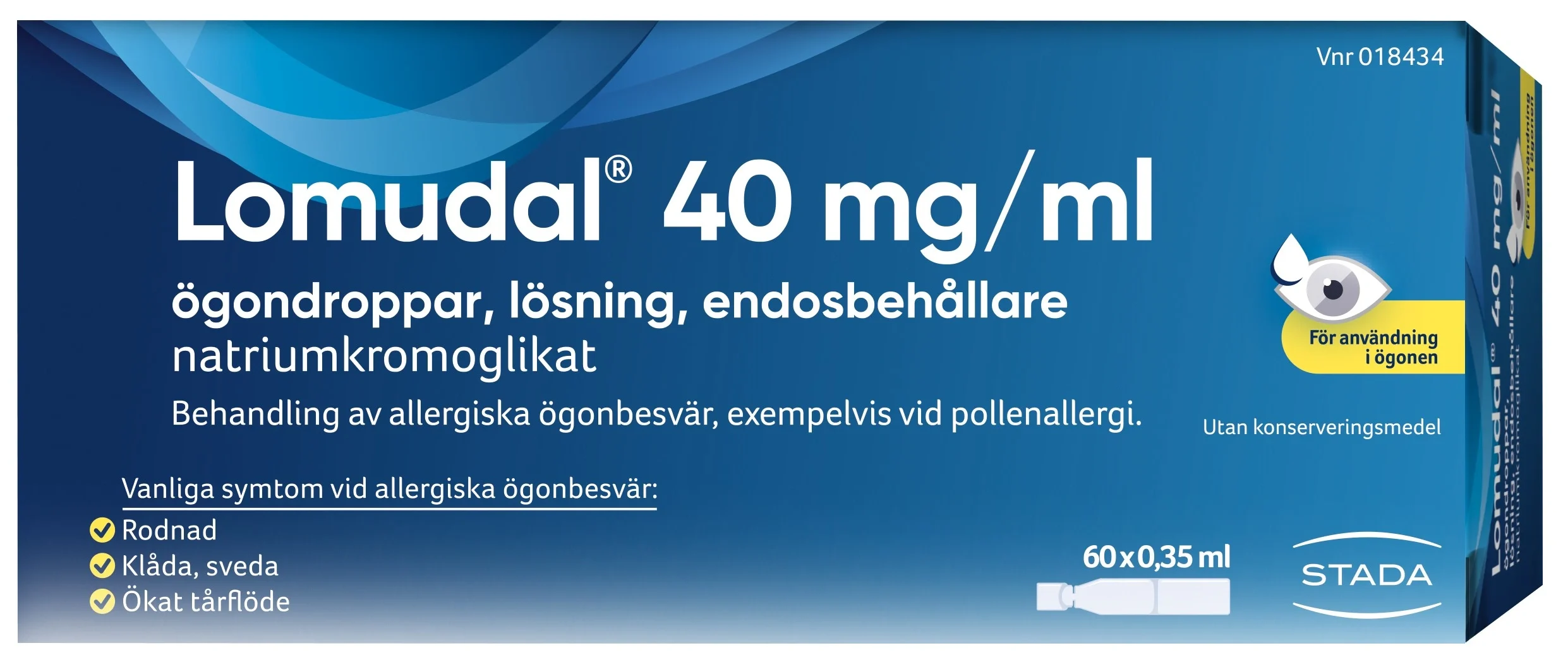 Lomudal ögondroppar endosbehållare 40 mg/ml 60x0,35 ml från Lomudal – köp hos Apotek Hjärtat