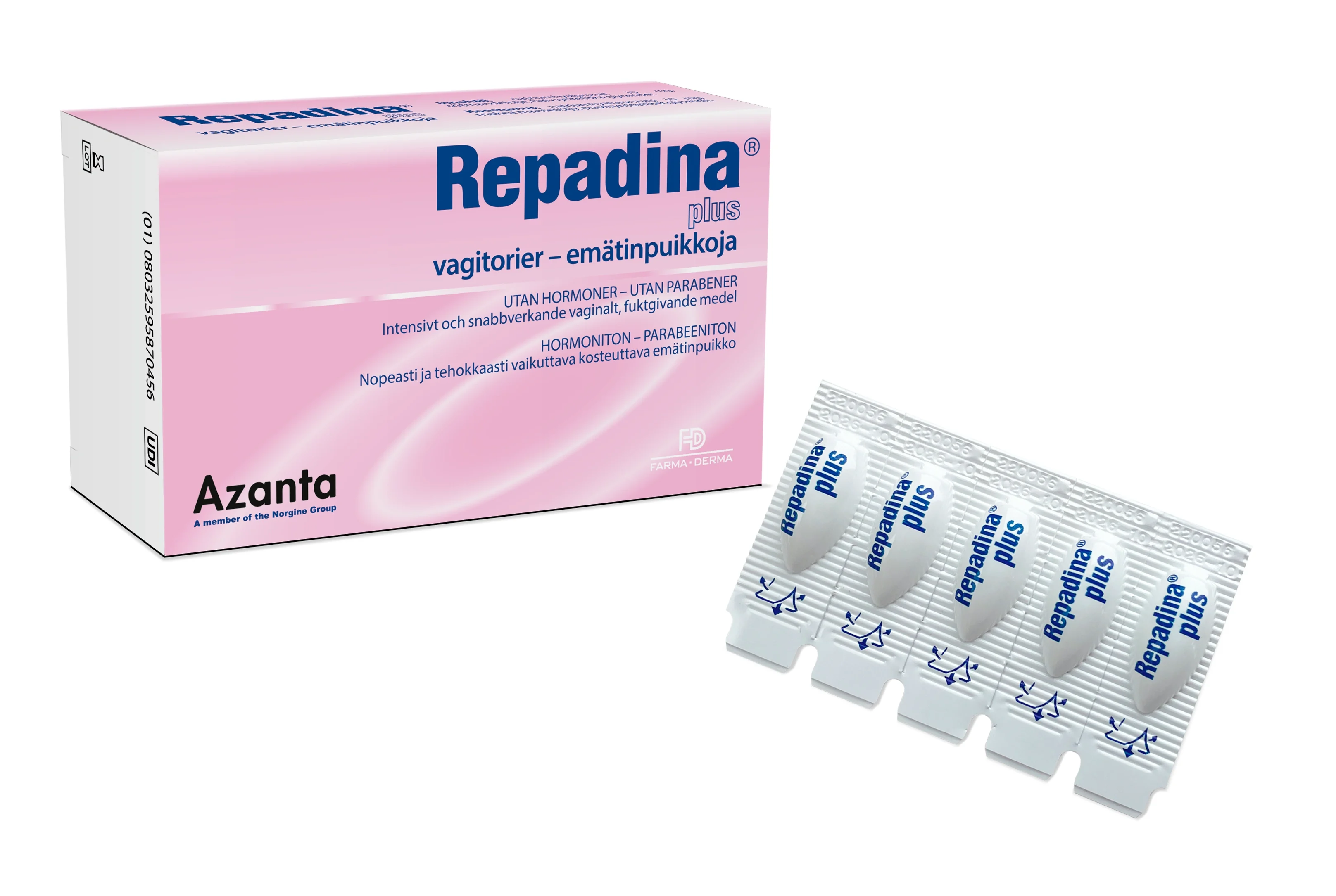 Repadina plus vagitorier 10 st från Repadina – köp hos Apotek Hjärtat