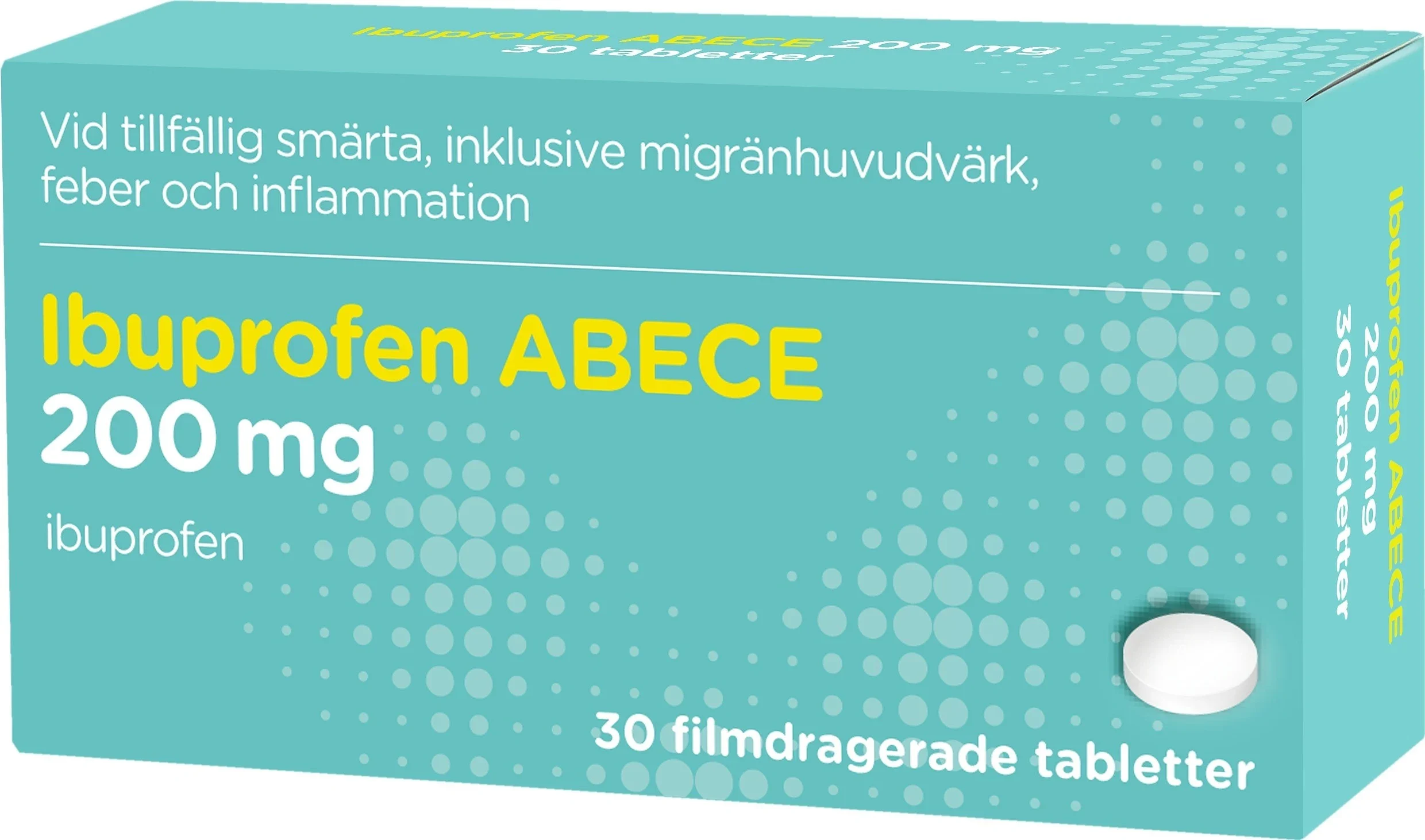 Ibuprofen ABECE 200mg, 30 filmdragerade tabletter från ABECE – köp hos Apotek Hjärtat
