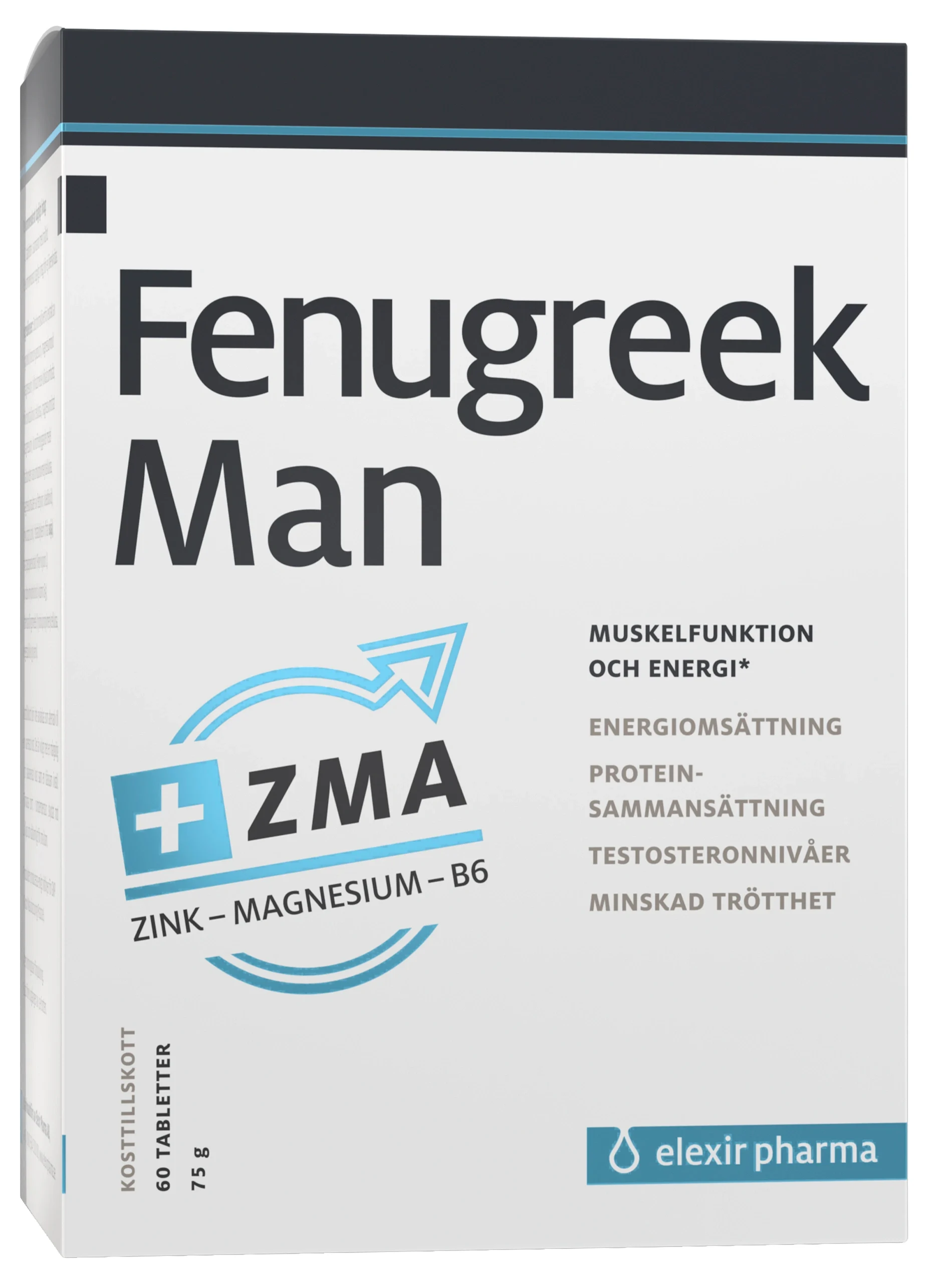Elexir Pharma Feenugreek Man Plus ZMA 60 tabletter från Elexir Pharma – köp hos Apotek Hjärtat