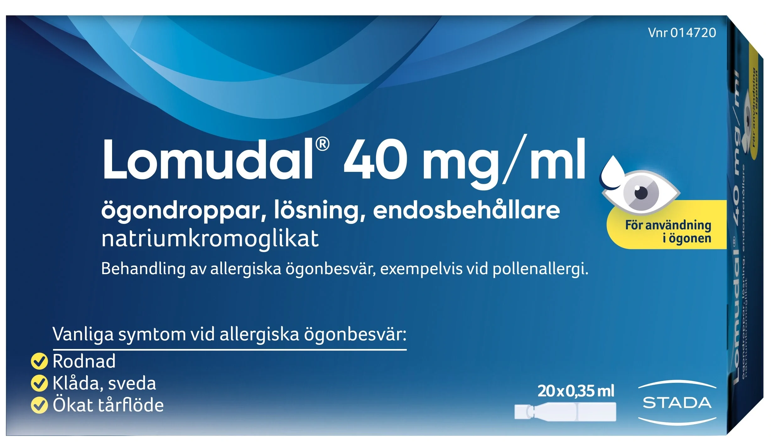 Lomudal ögondroppar endosbehållare 40 mg/ml 20x0,35 ml från Lomudal – köp hos Apotek Hjärtat
