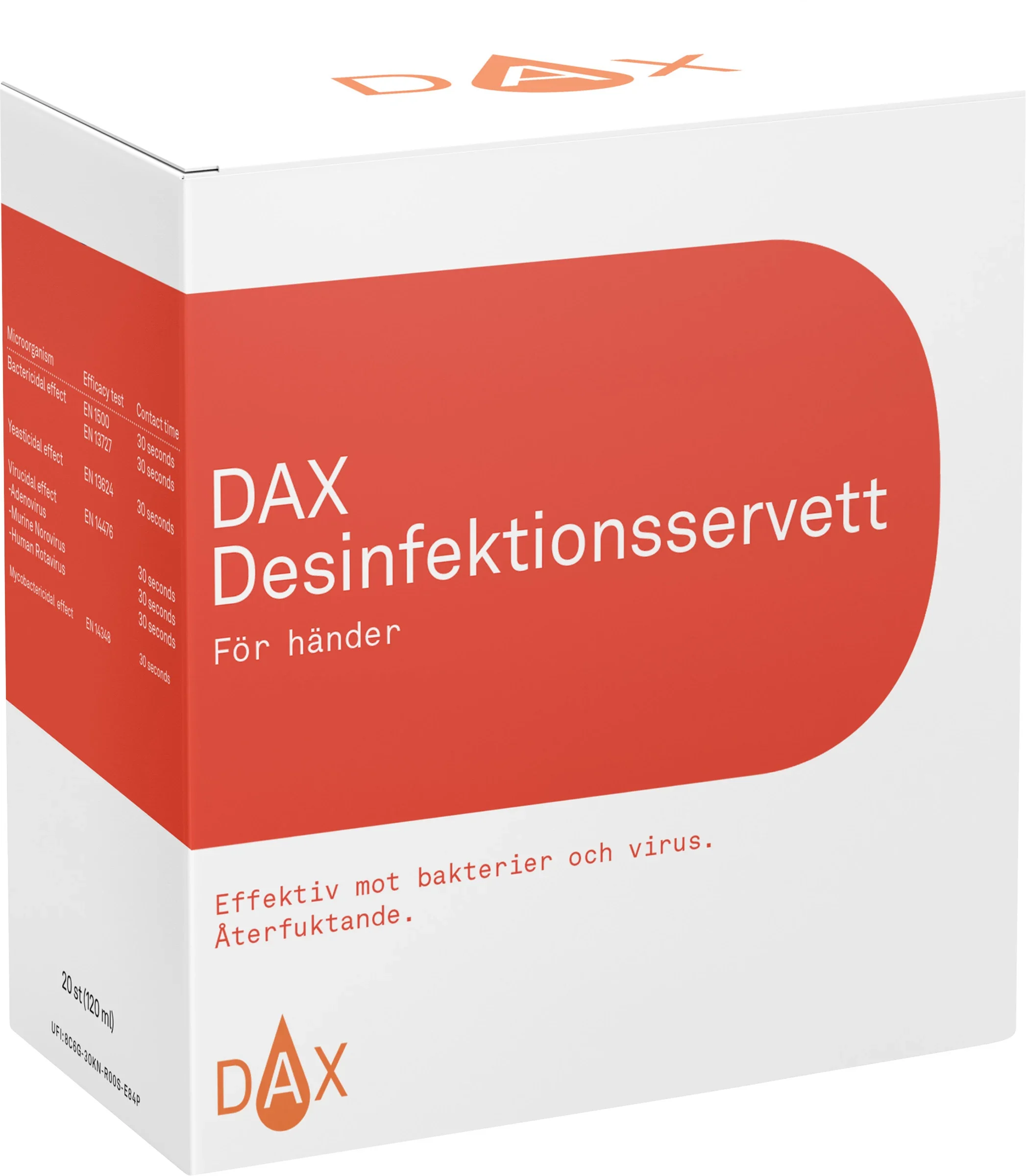 DAX Desinfektionsservett Händer 20 st från Dax – köp hos Apotek Hjärtat