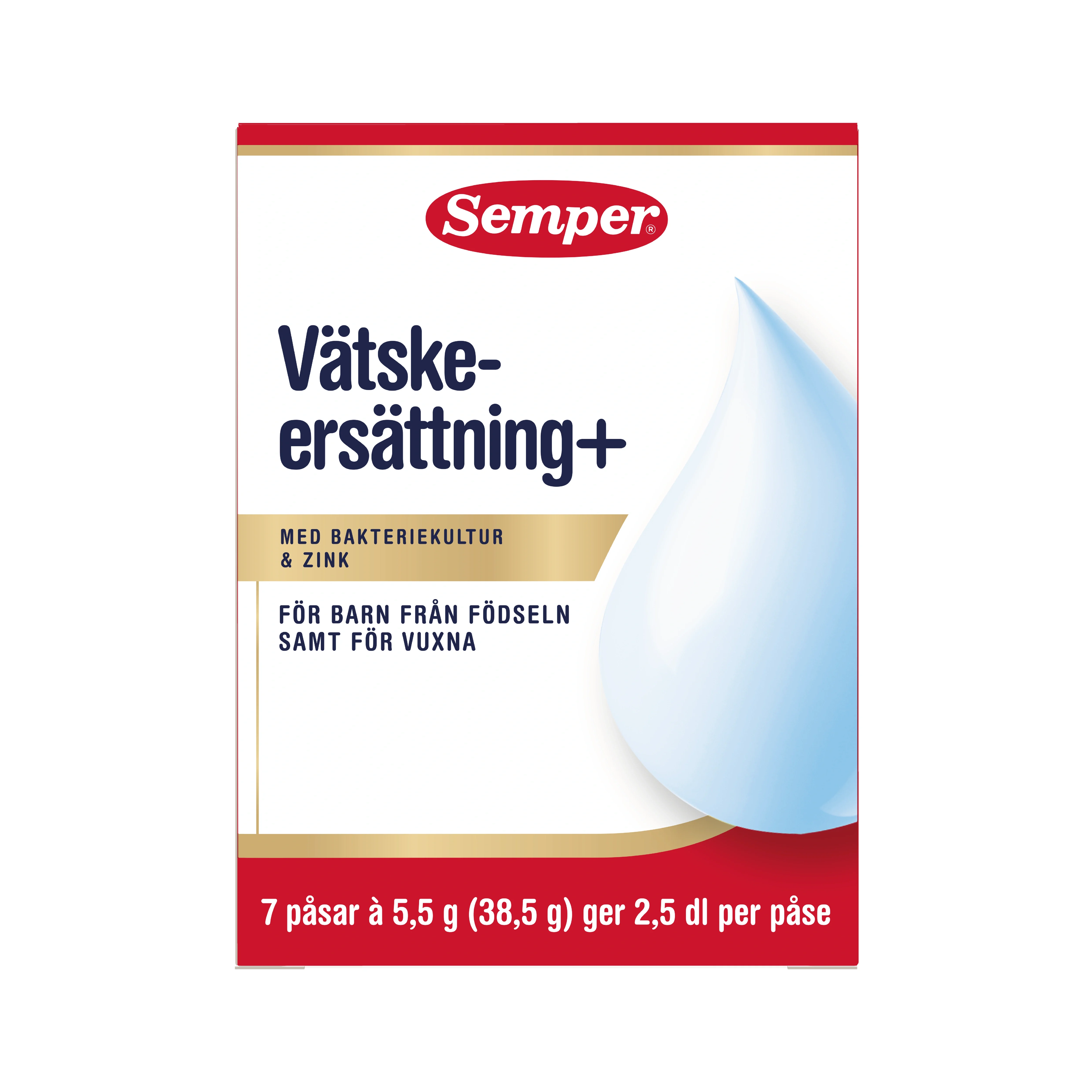 Semper Vätskeersättning+ 7 dospåsar från Semper – köp hos Apotek Hjärtat