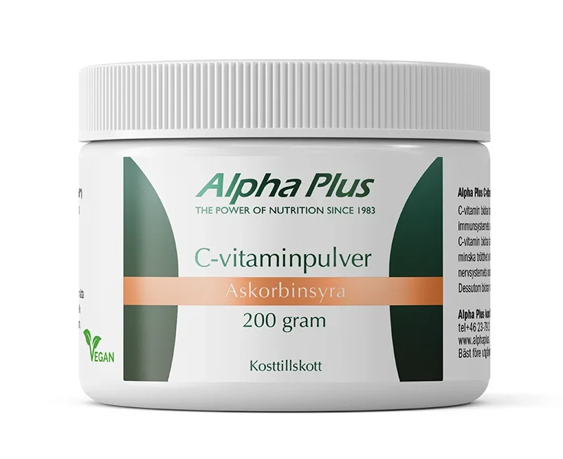 Alpha Plus C-Vitaminpulver 200 g från Alpha Plus – köp hos Apotek Hjärtat