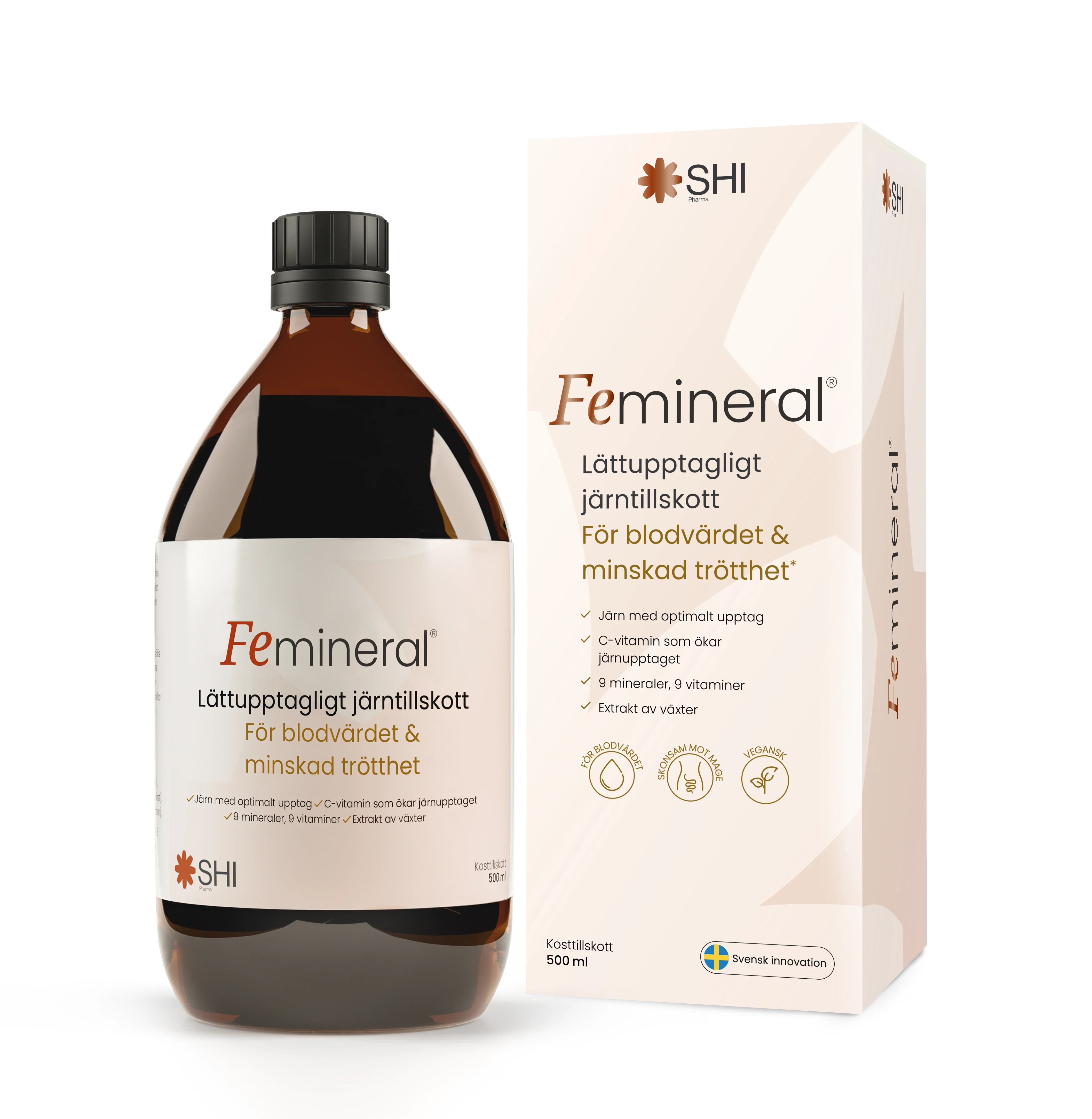 Femineral Flytande Järn- och Mineraltillskott 500 ml från Femineral – köp hos Apotek Hjärtat
