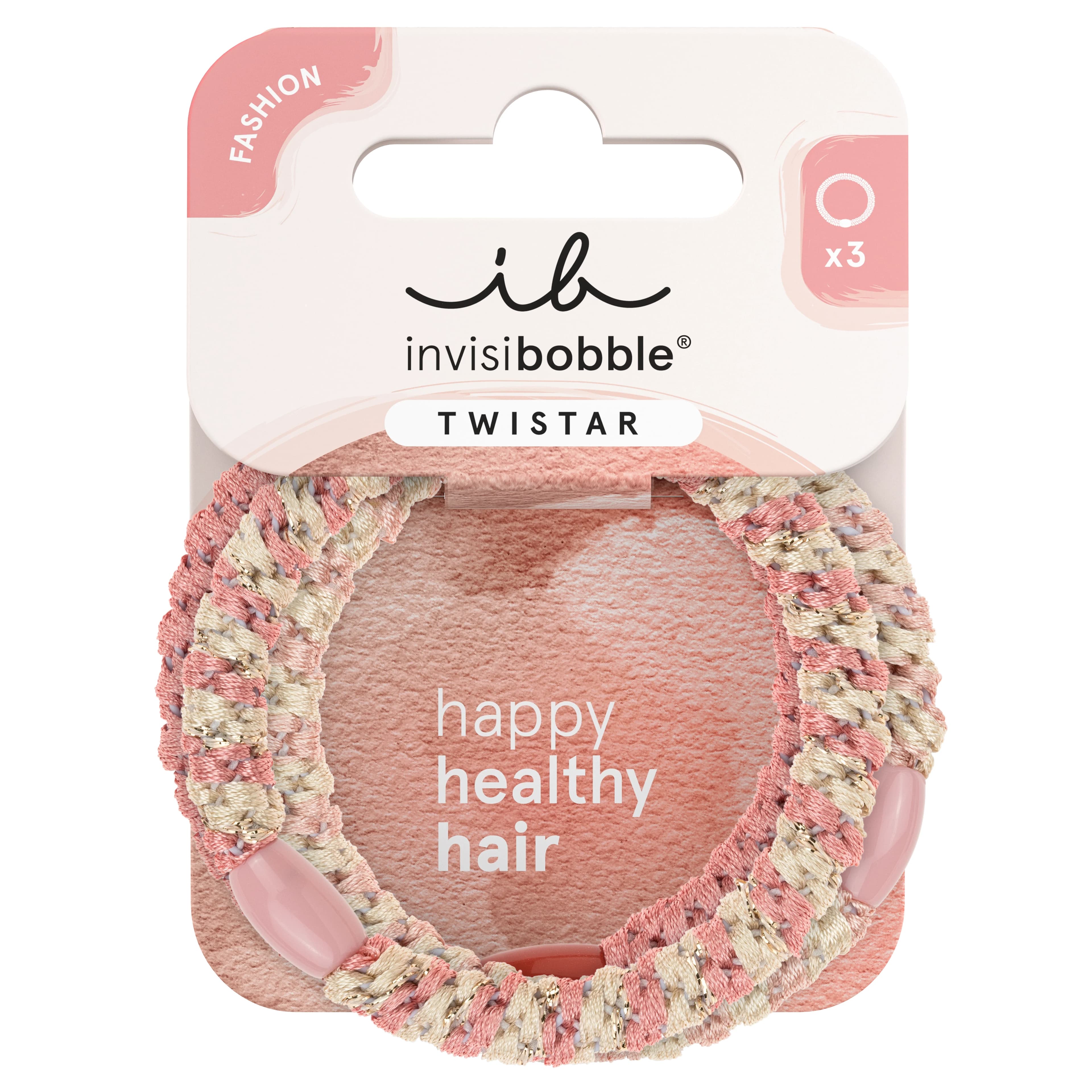Invisibobble Twistar Braids Blush 3 st från Invisibobble – köp hos Apotek Hjärtat