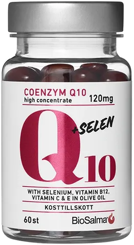 BioSalma Q10 Coenzyme 120mg + selen 60 kapslar från BioSalma – köp hos Apotek Hjärtat