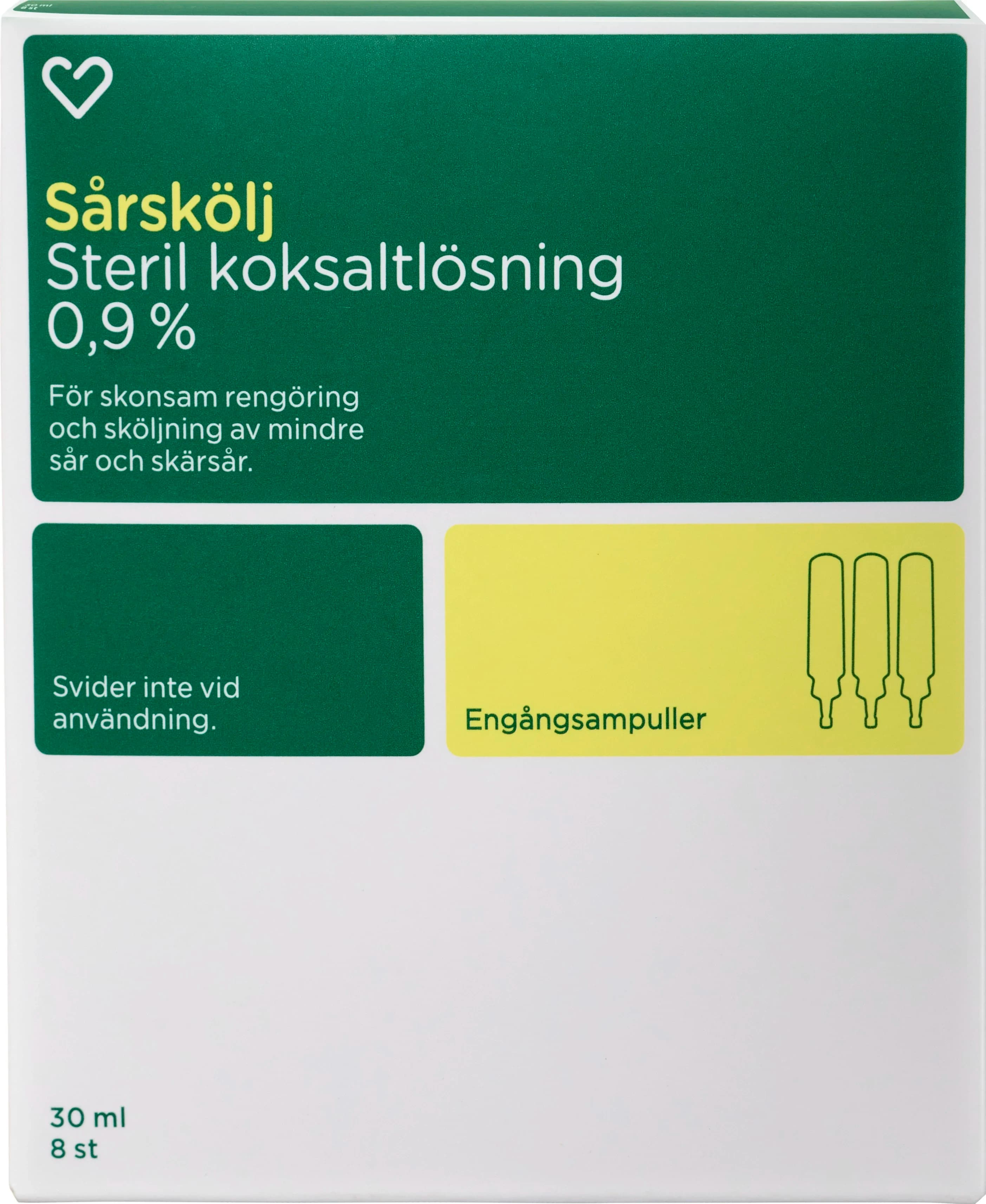 Hjärtats Sårskölj 30ml 8st från Hjärtats – köp hos Apotek Hjärtat