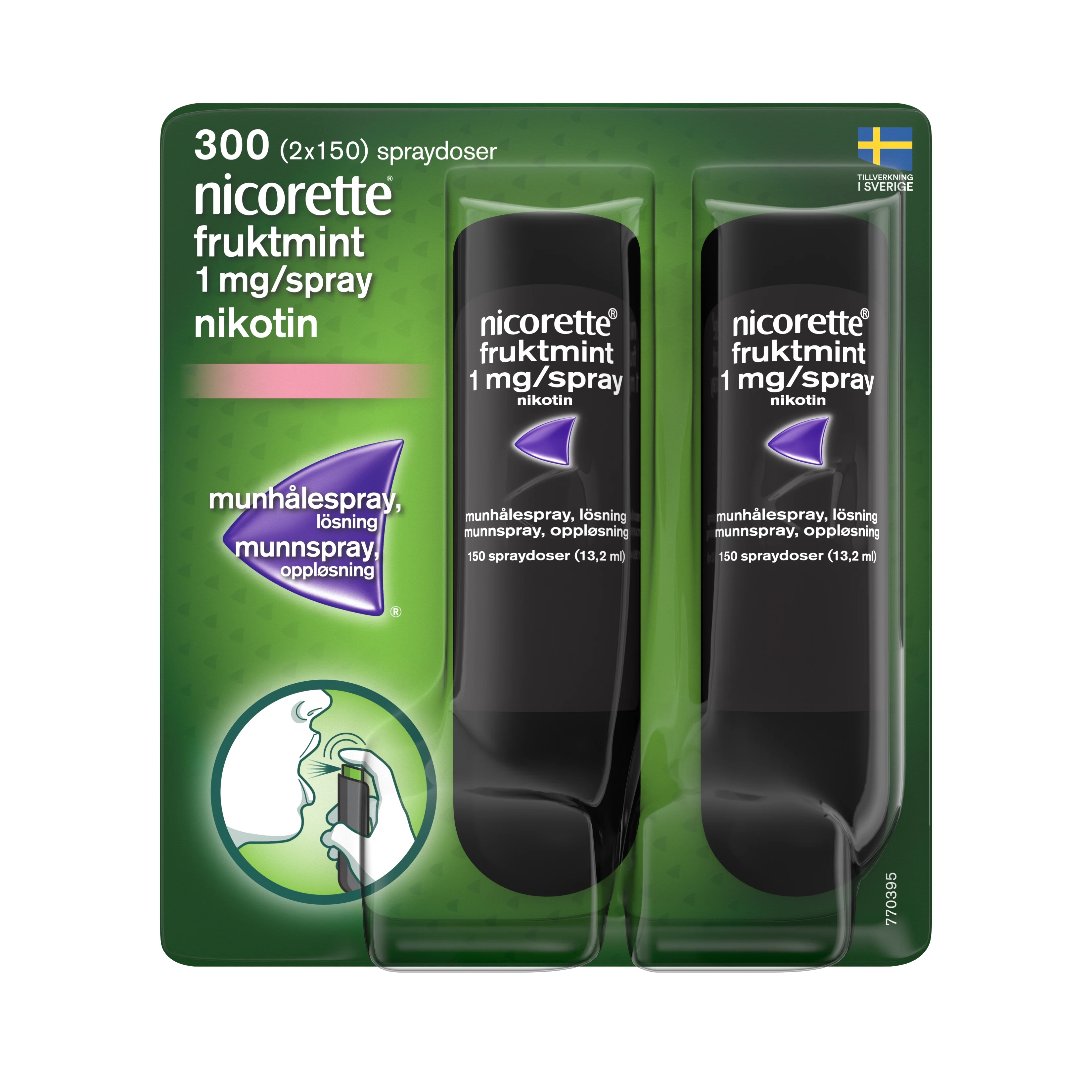 Nicorette Fruktmint munhålespray 1 mg/spray 300 sprayningar från Nicorette – köp hos Apotek Hjärtat