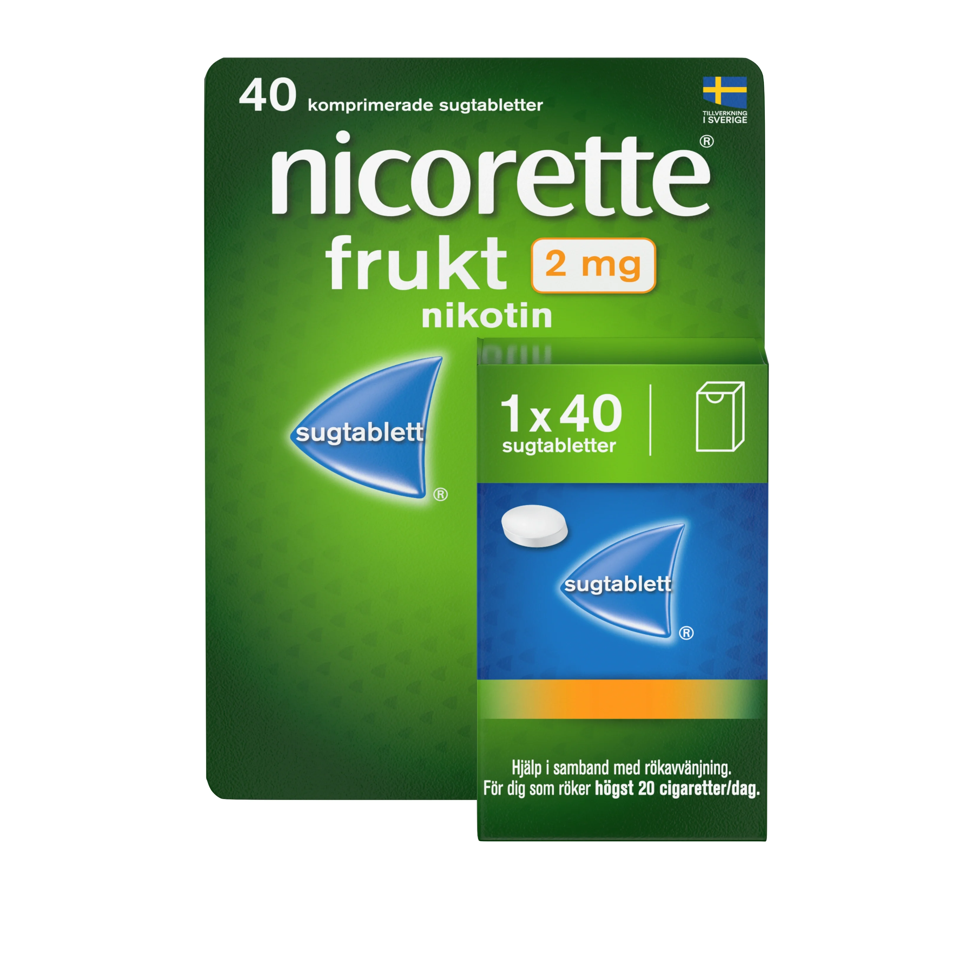 Nicorette Frukt sugtablett 2mg, 40 st från Nicorette – köp hos Apotek Hjärtat