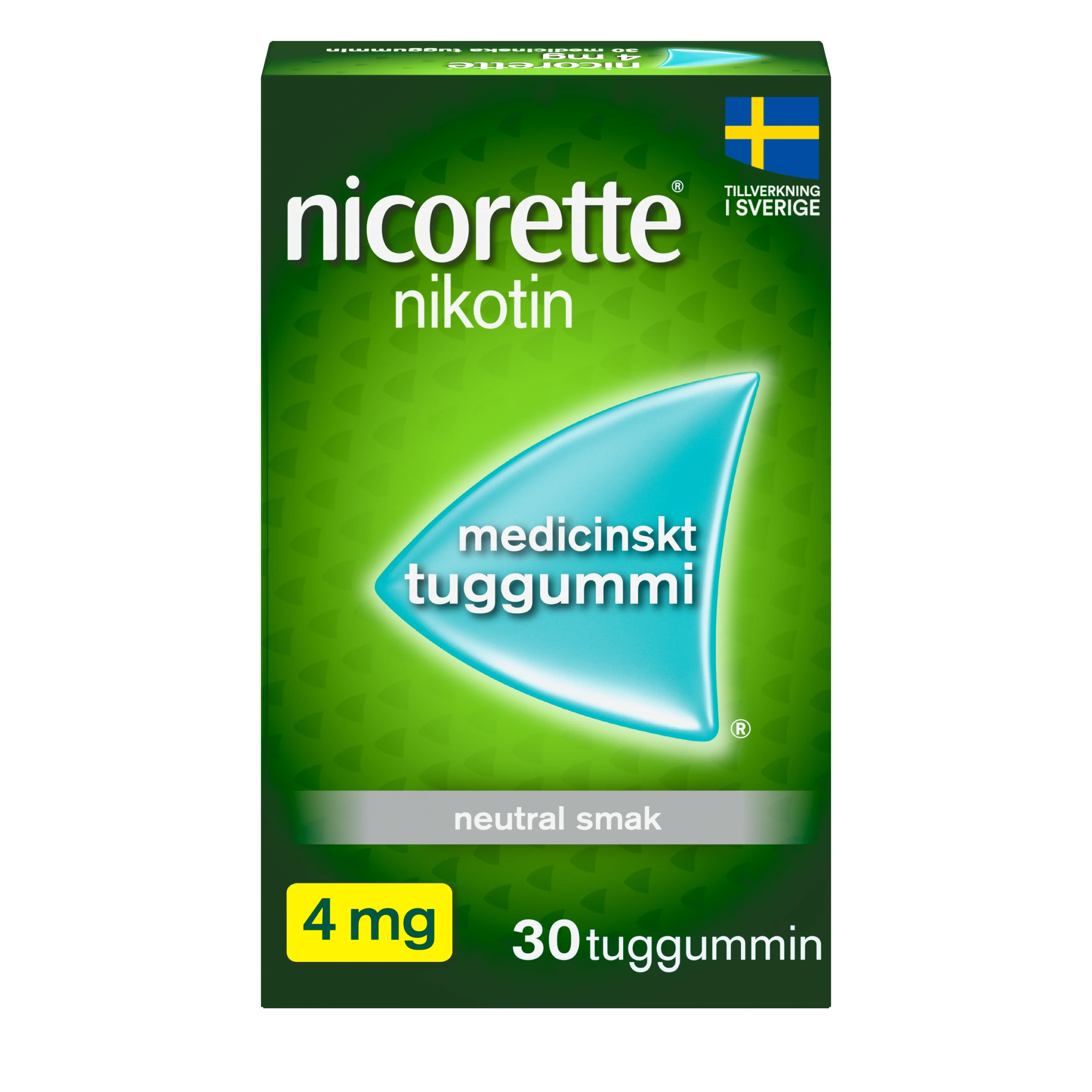Nicorette medicinskt tuggummi 4 mg 30 st från Nicorette – köp hos Apotek Hjärtat
