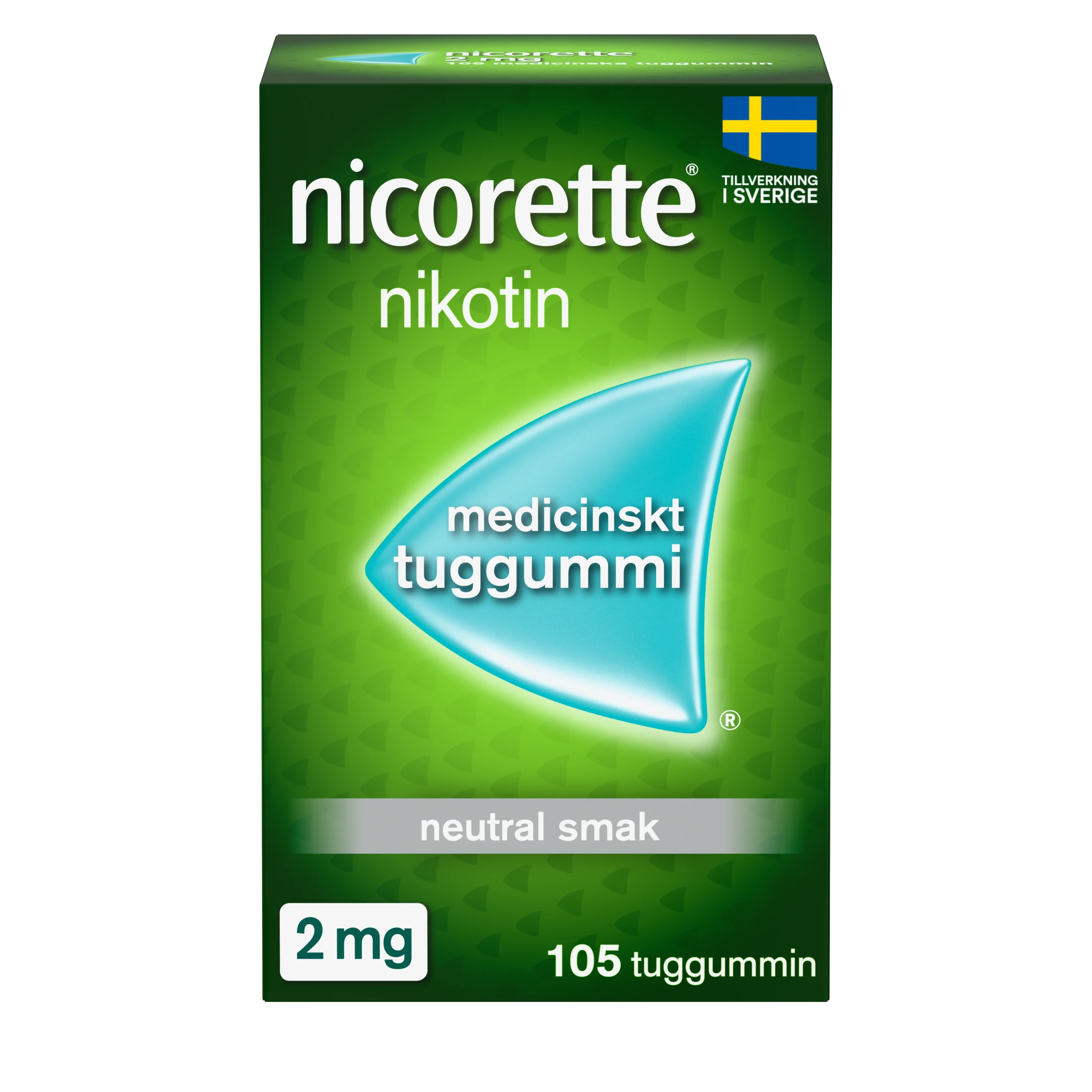 Nicorette medicinskt tuggummi 2 mg 105 st från Nicorette – köp hos Apotek Hjärtat