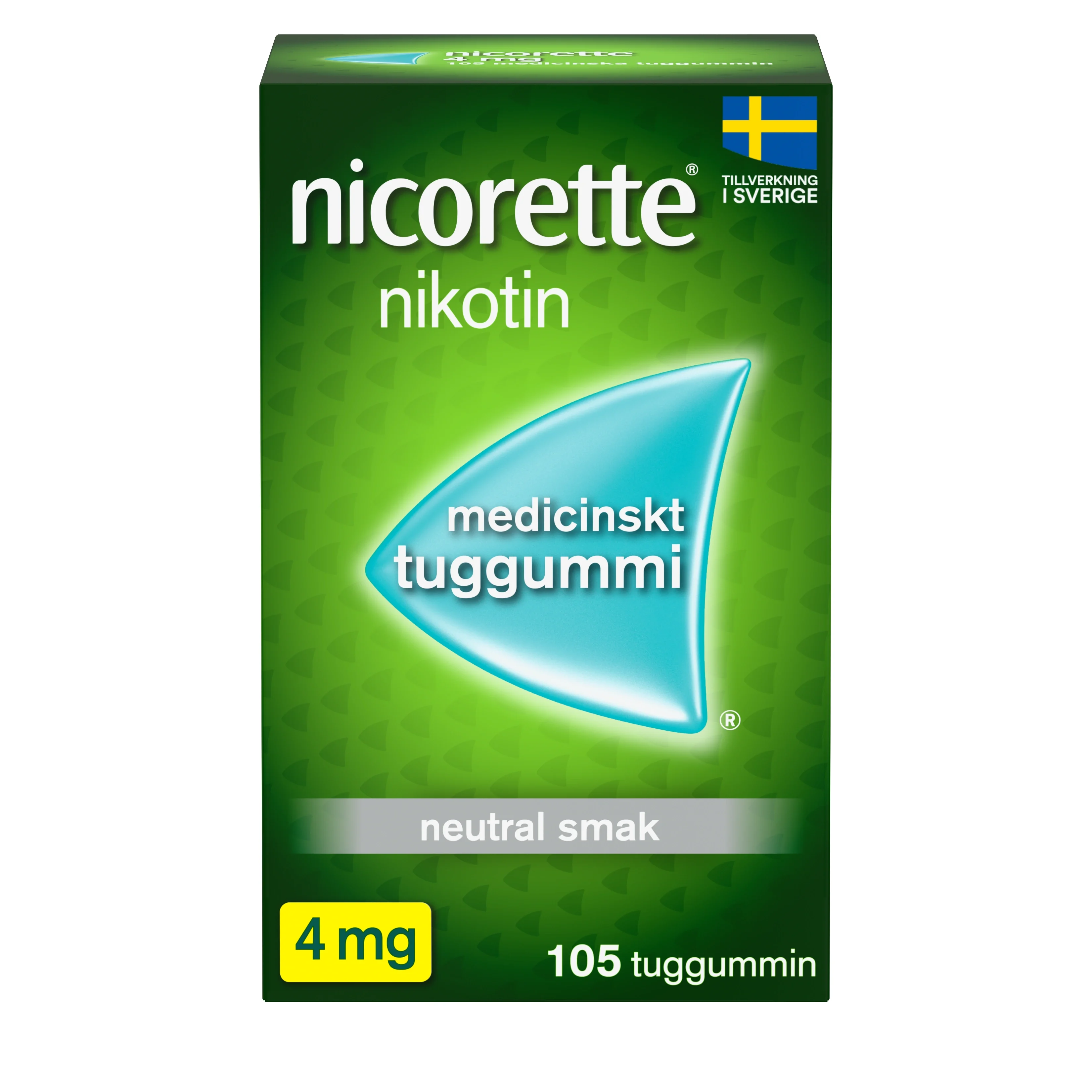 Nicorette medicinskt tuggummi 4 mg 105 st från Nicorette – köp hos Apotek Hjärtat