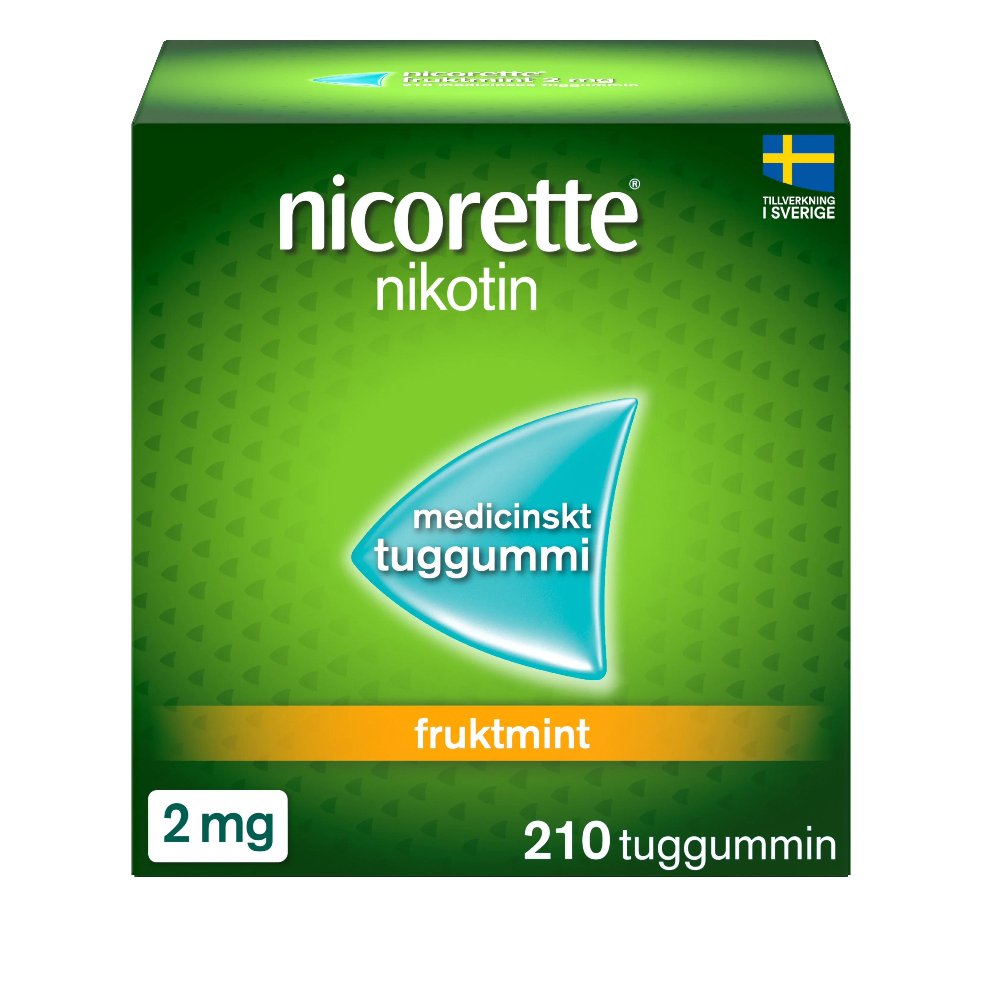 Nicorette Fruktmint medicinskt tuggummi 2 mg 210 st från Nicorette – köp hos Apotek Hjärtat
