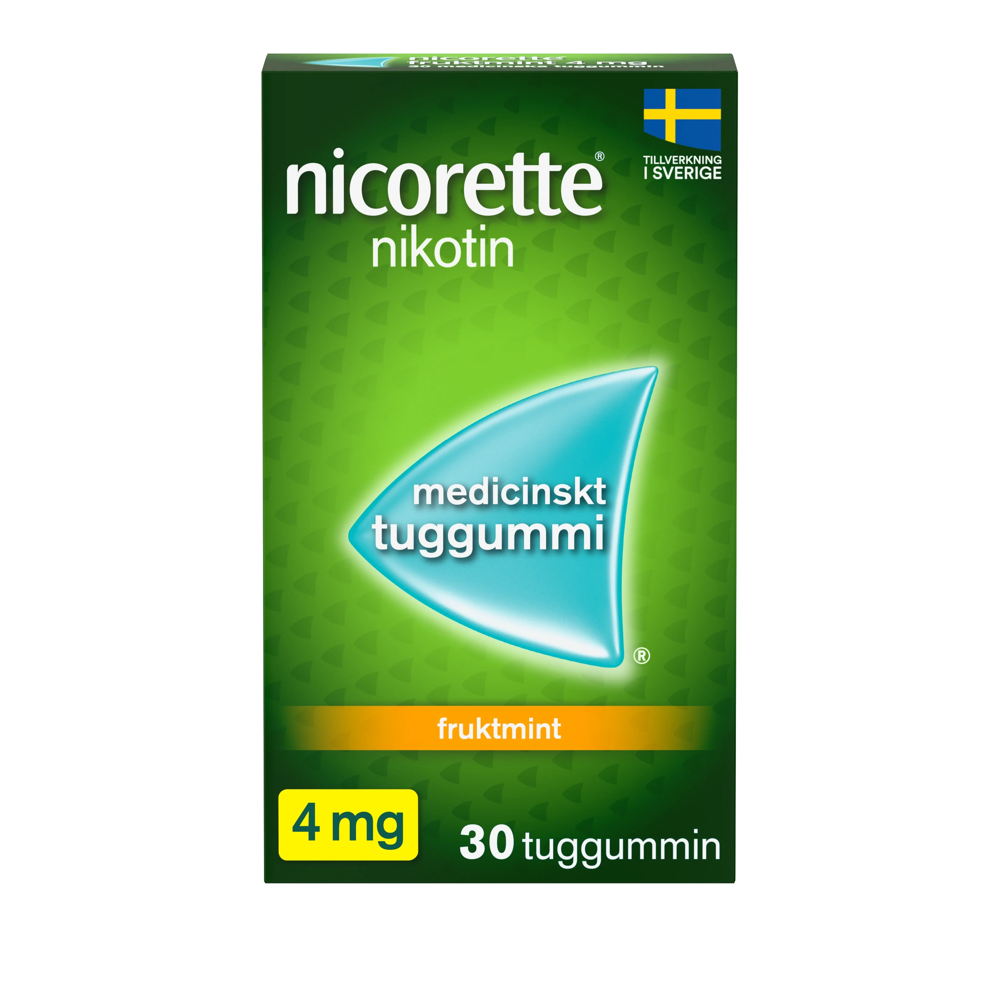 Nicorette Fruktmint medicinskt tuggummi 4 mg 30 st från Nicorette – köp hos Apotek Hjärtat