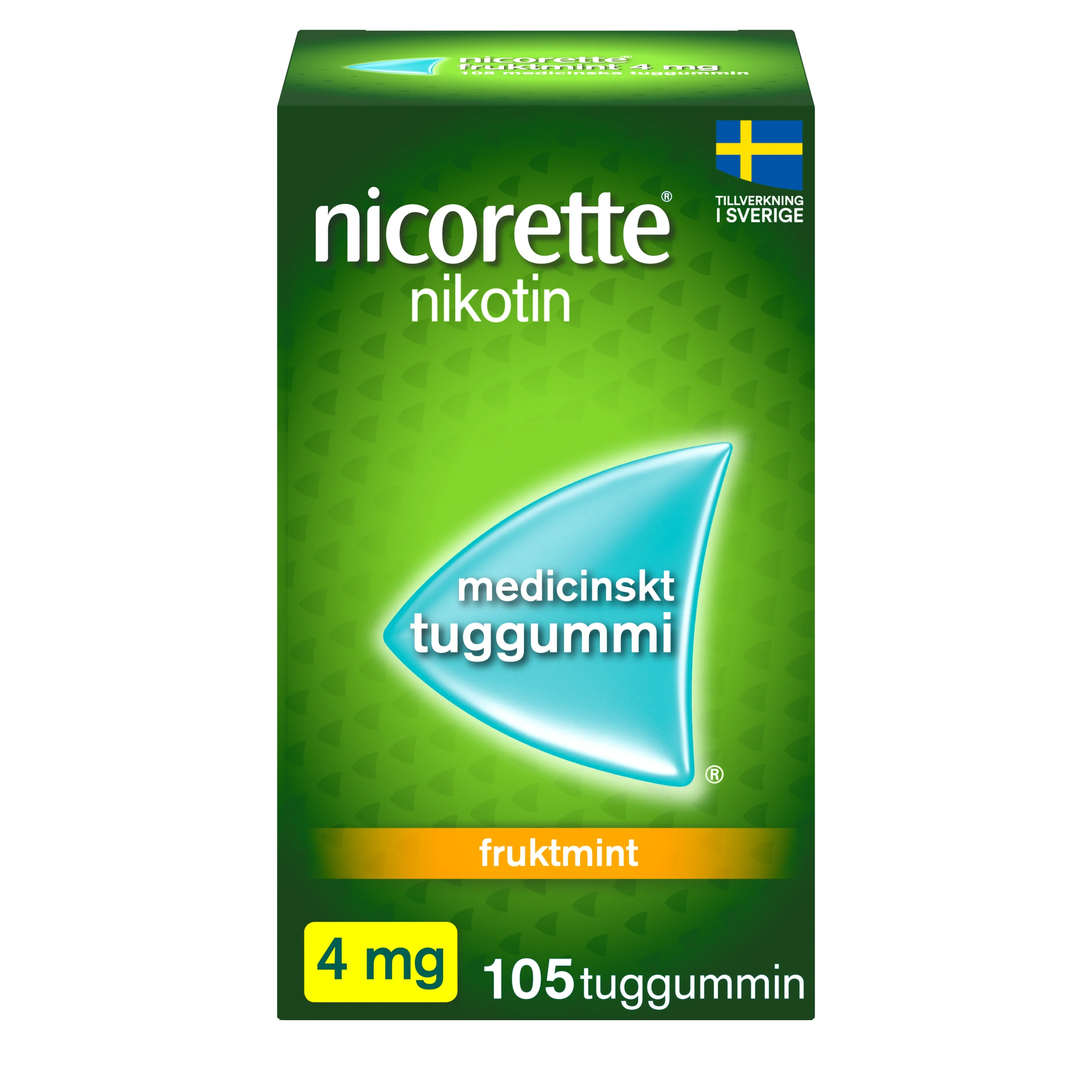 Nicorette Fruktmint medicinskt tuggummi 4 mg 105 st från Nicorette – köp hos Apotek Hjärtat