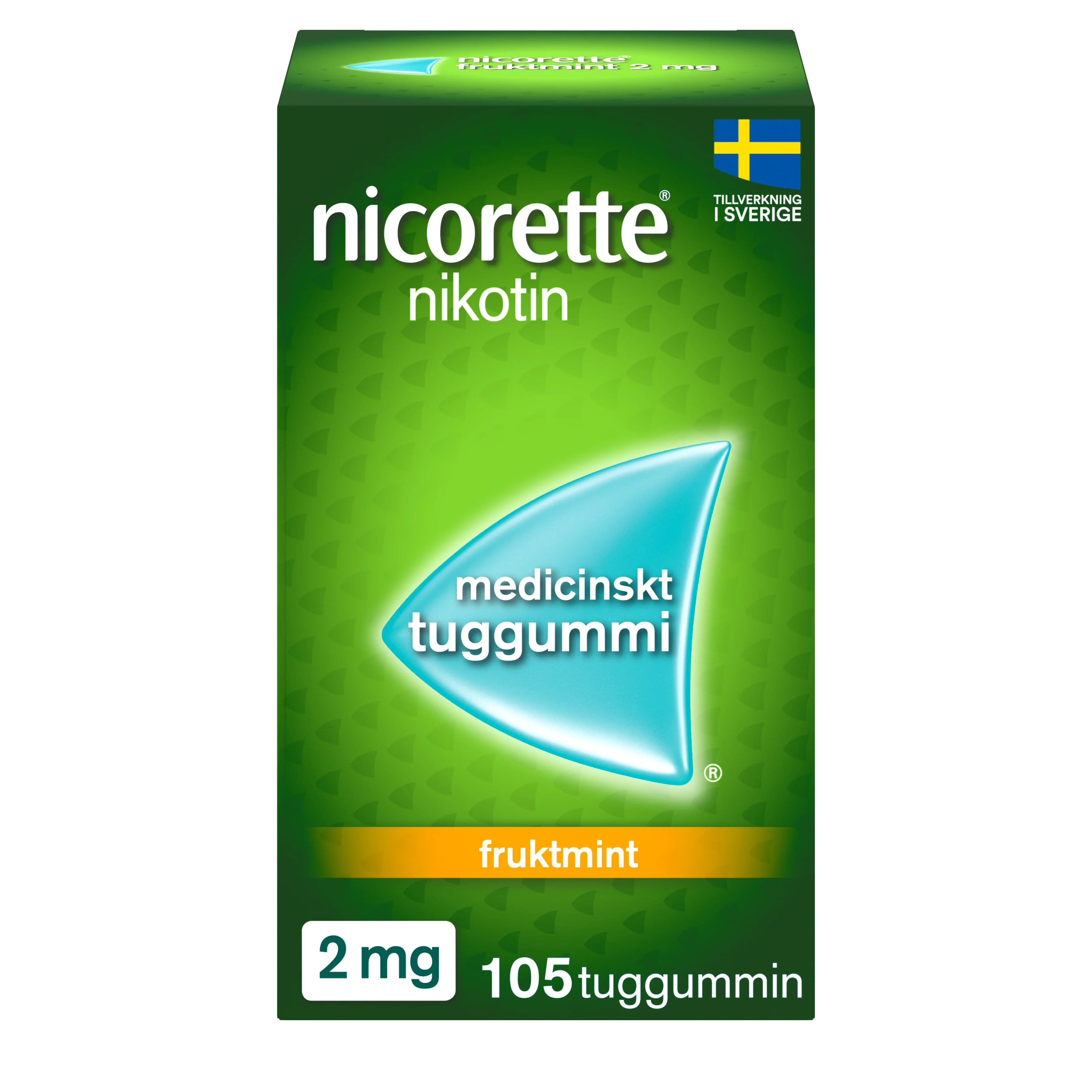 Nicorette Fruktmint medicinskt tuggummi 2 mg 105 st från Nicorette – köp hos Apotek Hjärtat