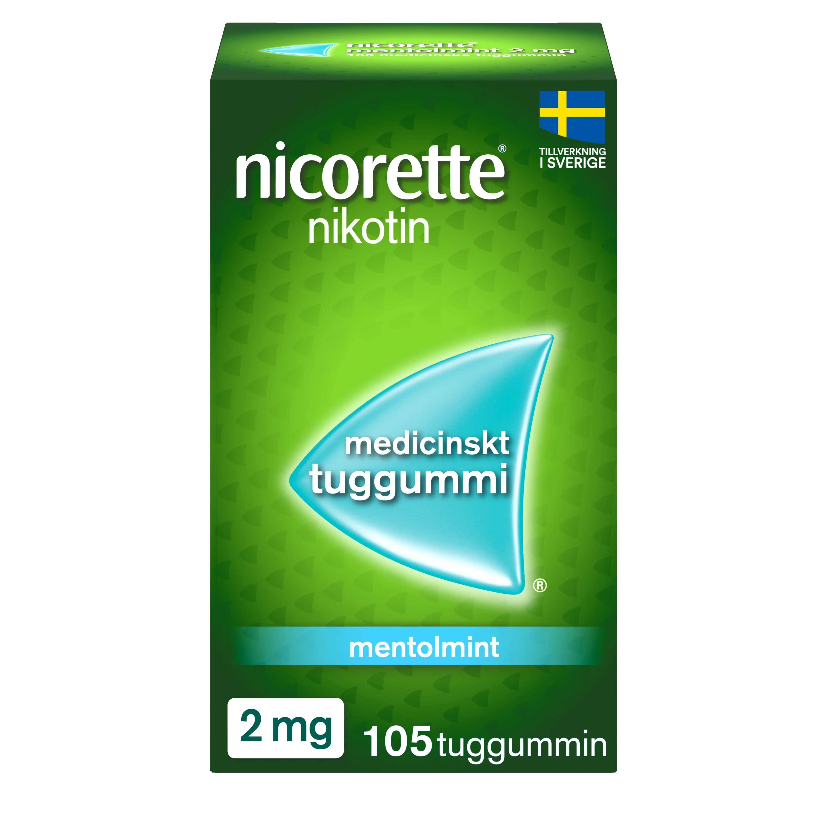 Nicorette Mentolmint medicinskt tuggummi 2 mg 105 st från Nicorette – köp hos Apotek Hjärtat