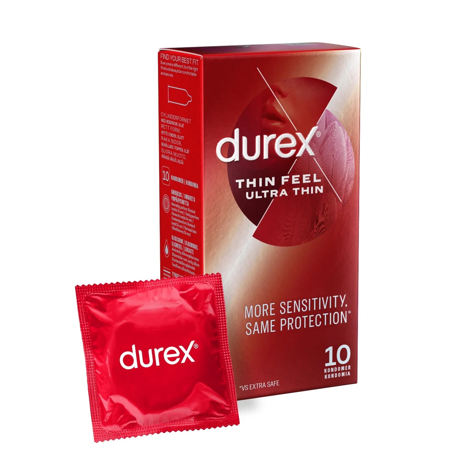 Durex Thin Feel Ultra Thin Kondom 10 st från Durex – köp hos Apotek Hjärtat