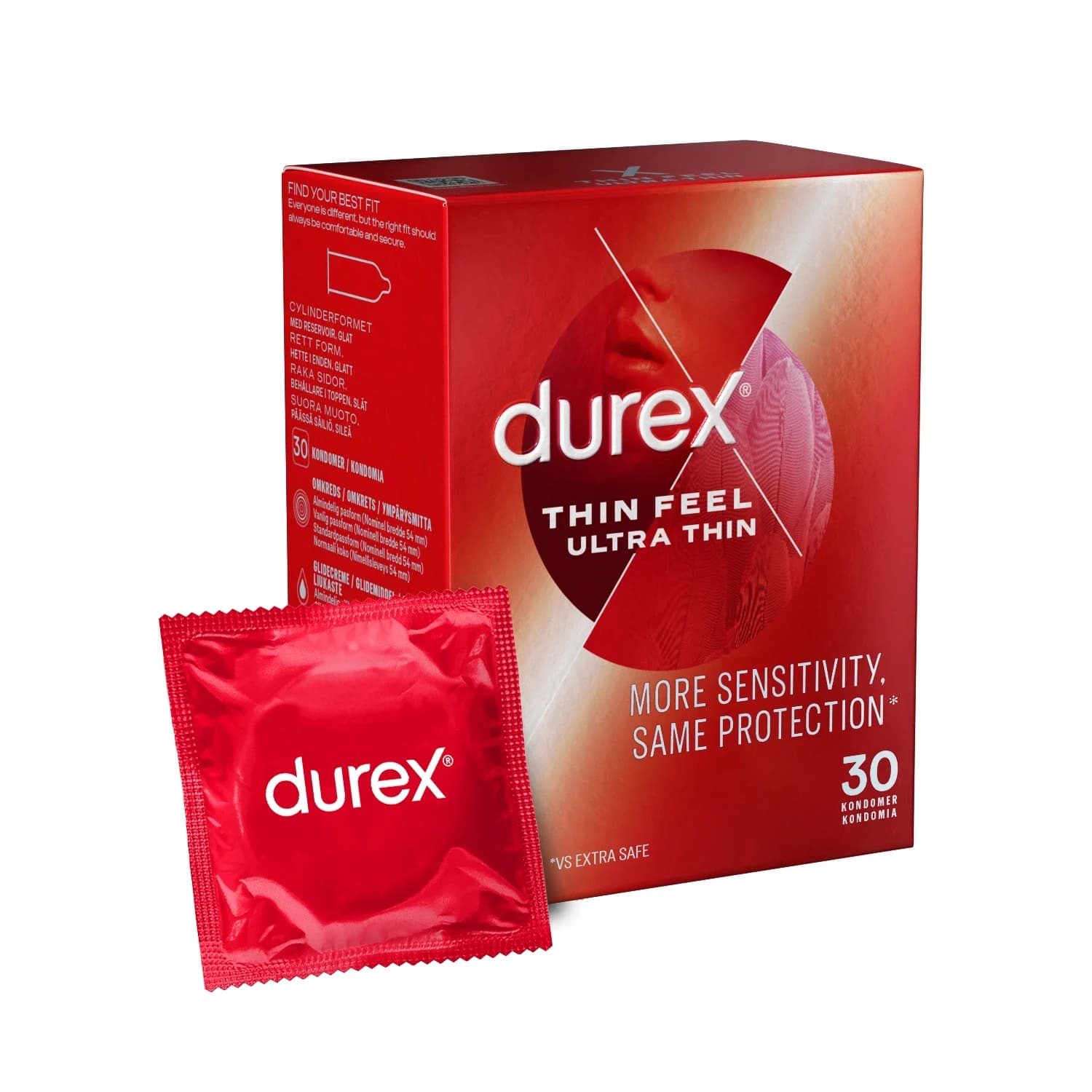 Durex Thin Feel Ultra Thin Kondom 30 st från Durex – köp hos Apotek Hjärtat