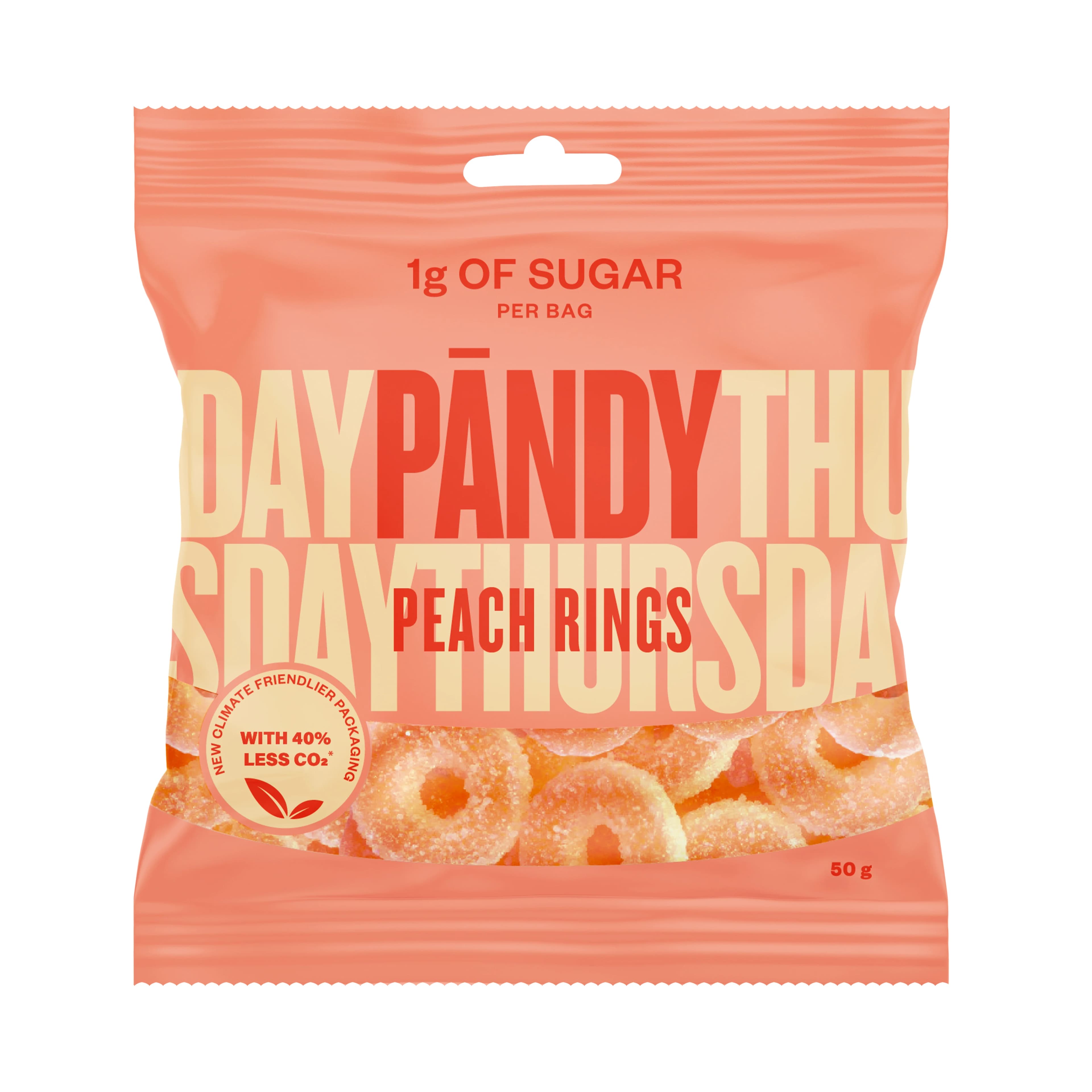Pändy Candy Peach Rings 50 g från Pändy – köp hos Apotek Hjärtat