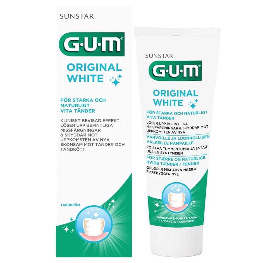 GUM Original White tandkräm 75 ml från GUM – köp hos Apotek Hjärtat